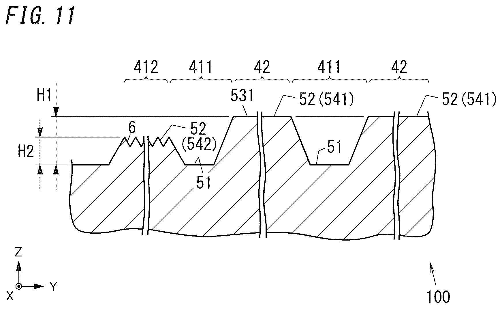 Patent US12448782 Figure 11 – Construction material, decorative member, and method for manufacturing decorative member
