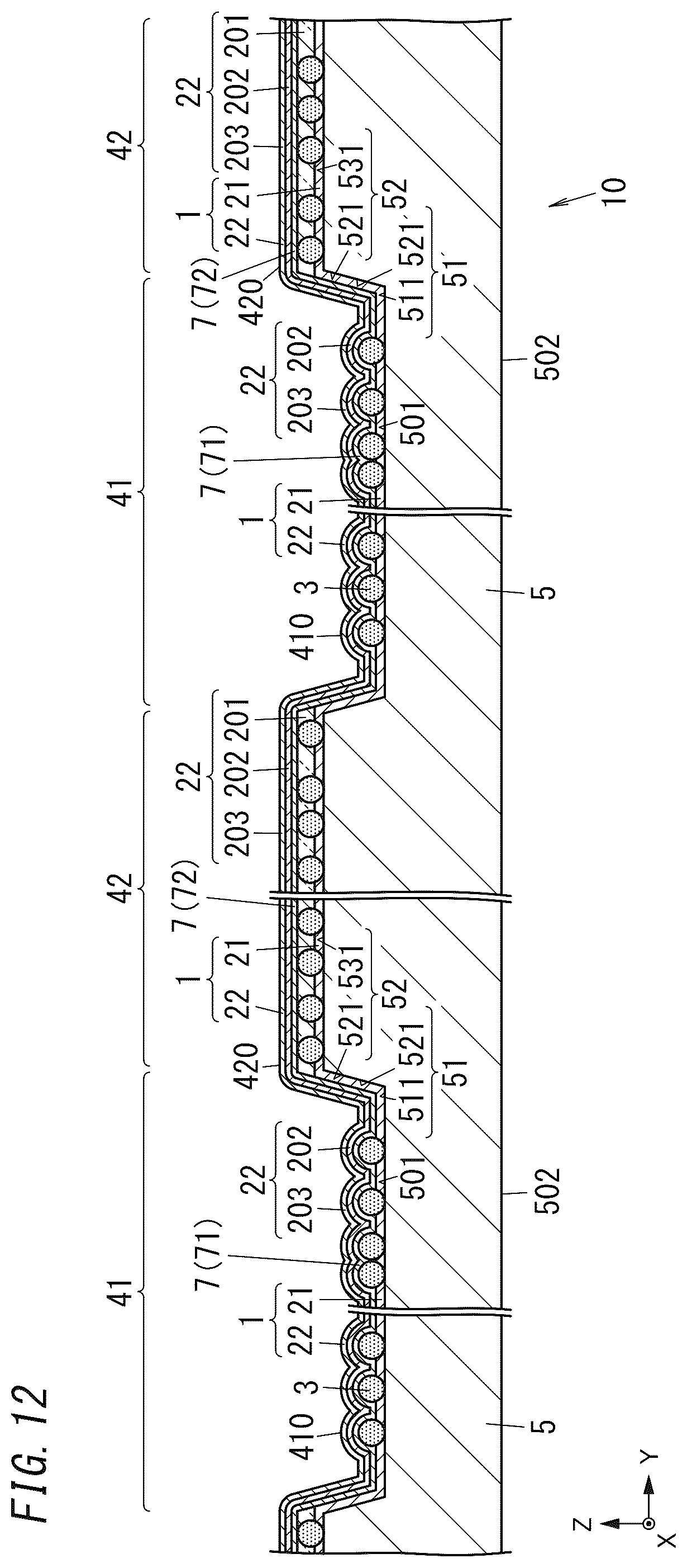 Patent US12448782 Figure 12 – Construction material, decorative member, and method for manufacturing decorative member