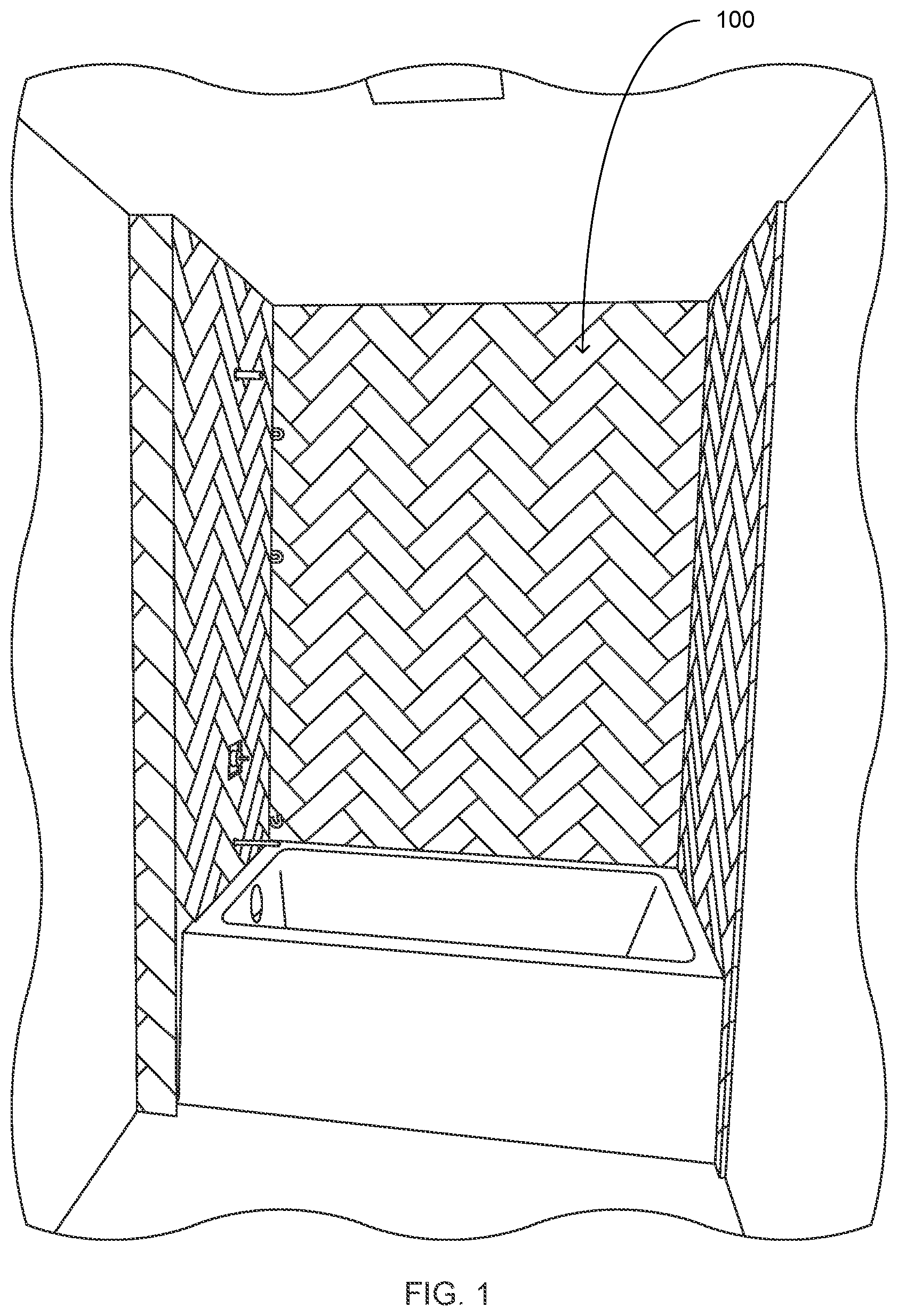 Patent US12448783 Figure 1 – Tile panel assembly and method of manufacture