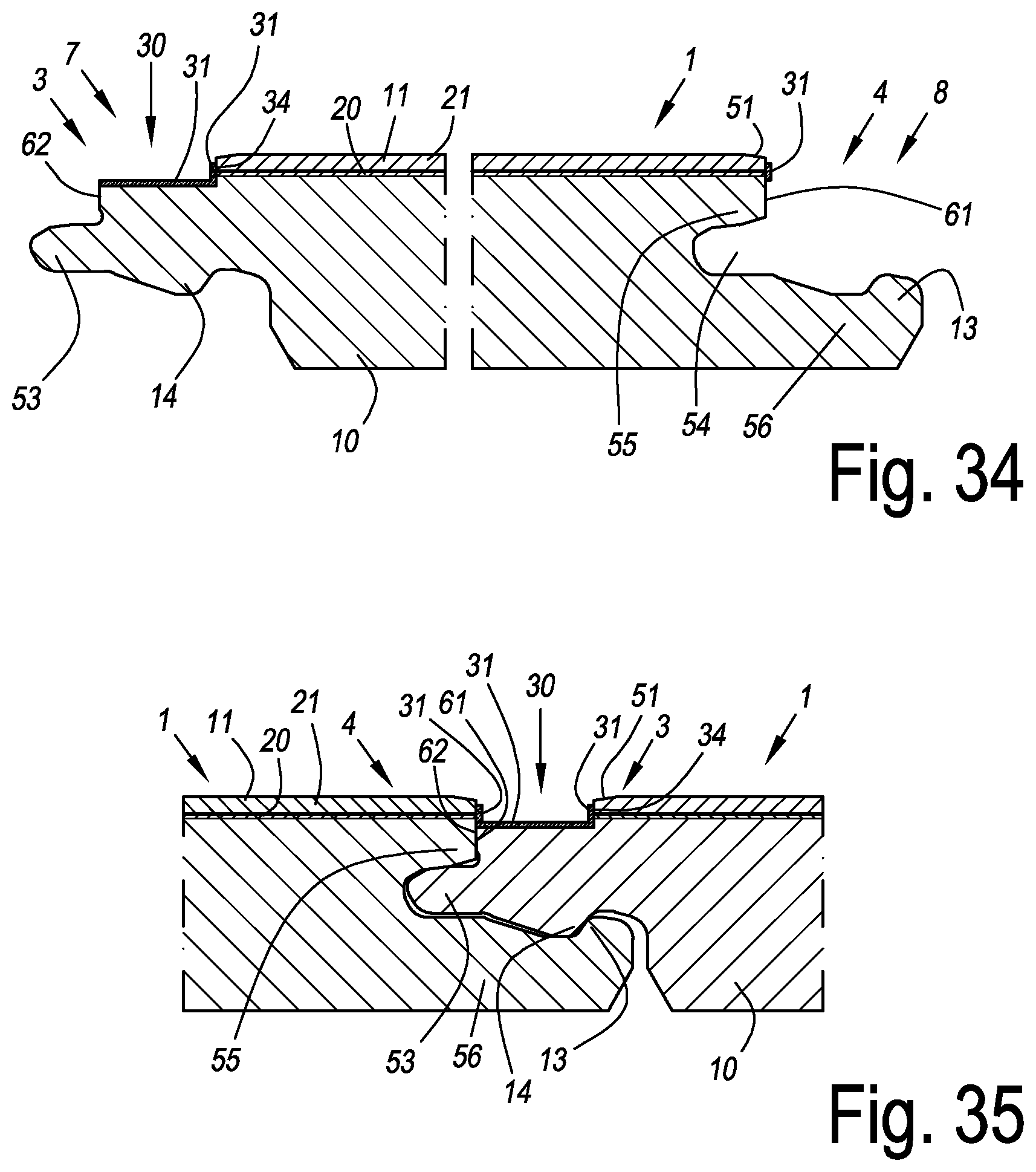 Patent US12448784 Figure 12 – Decorative panel comprising grout imitation