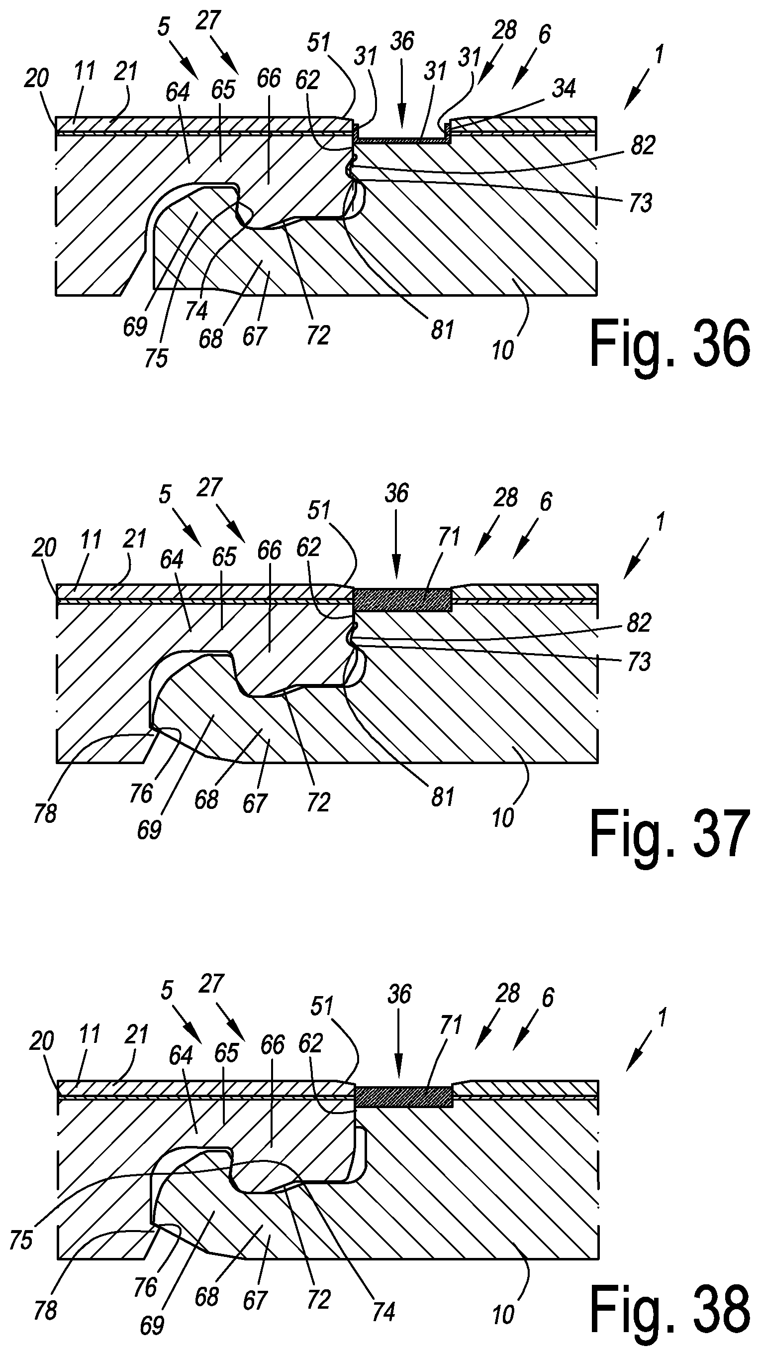 Patent US12448784 Figure 13 – Decorative panel comprising grout imitation