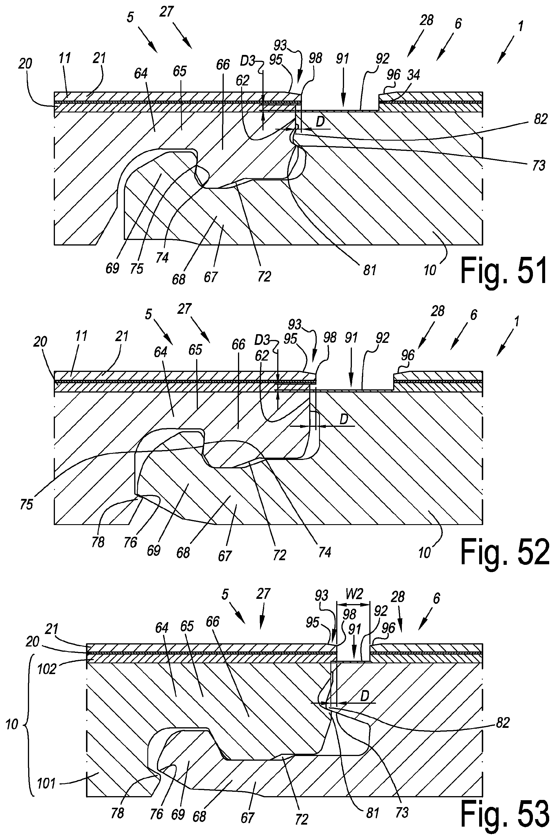 Patent US12448784 Figure 18 – Decorative panel comprising grout imitation