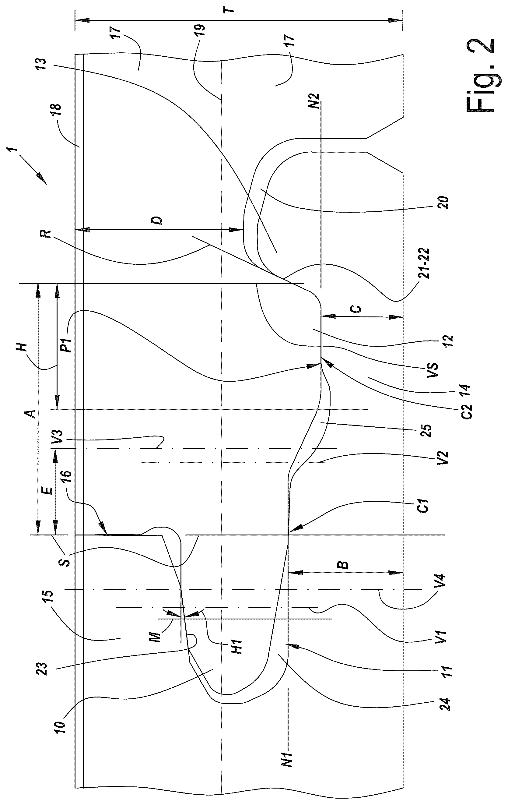 Patent US12448786 Figure 2 – Floor panel for forming a floor covering