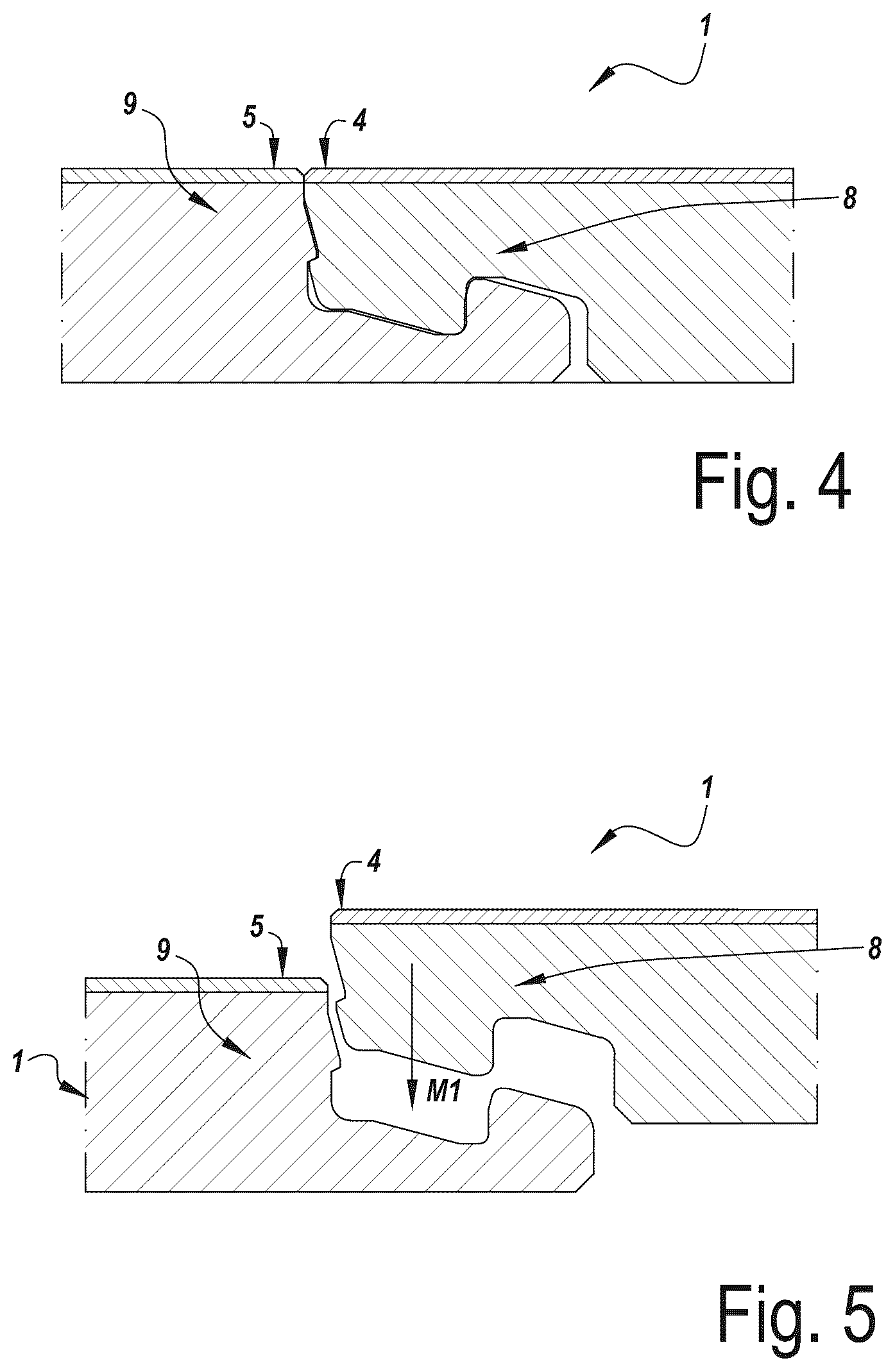 Patent US12448786 Figure 4 – Floor panel for forming a floor covering