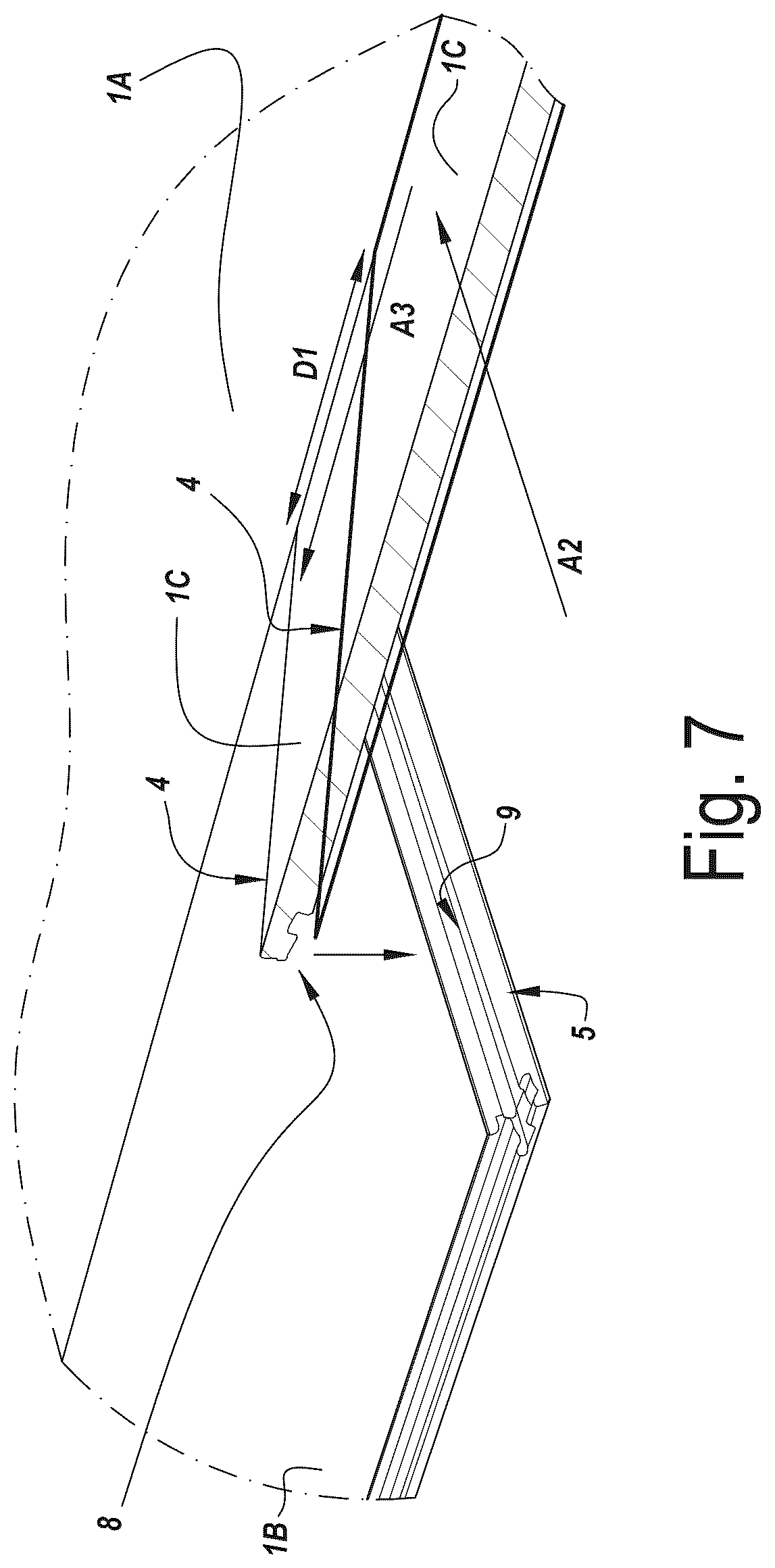 Patent US12448786 Figure 6 – Floor panel for forming a floor covering