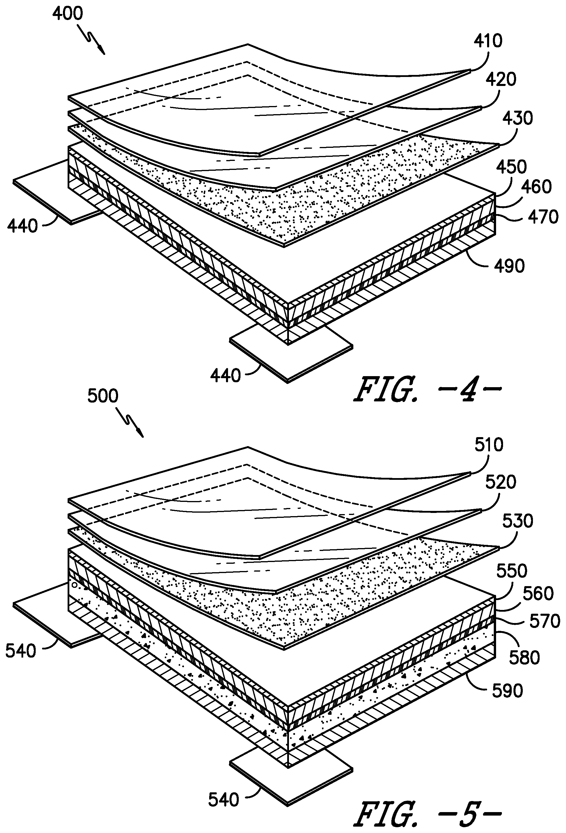 Patent US12448788 Figure 4 – Installation of floorcovering article on chemically abated flooring surface and composite article