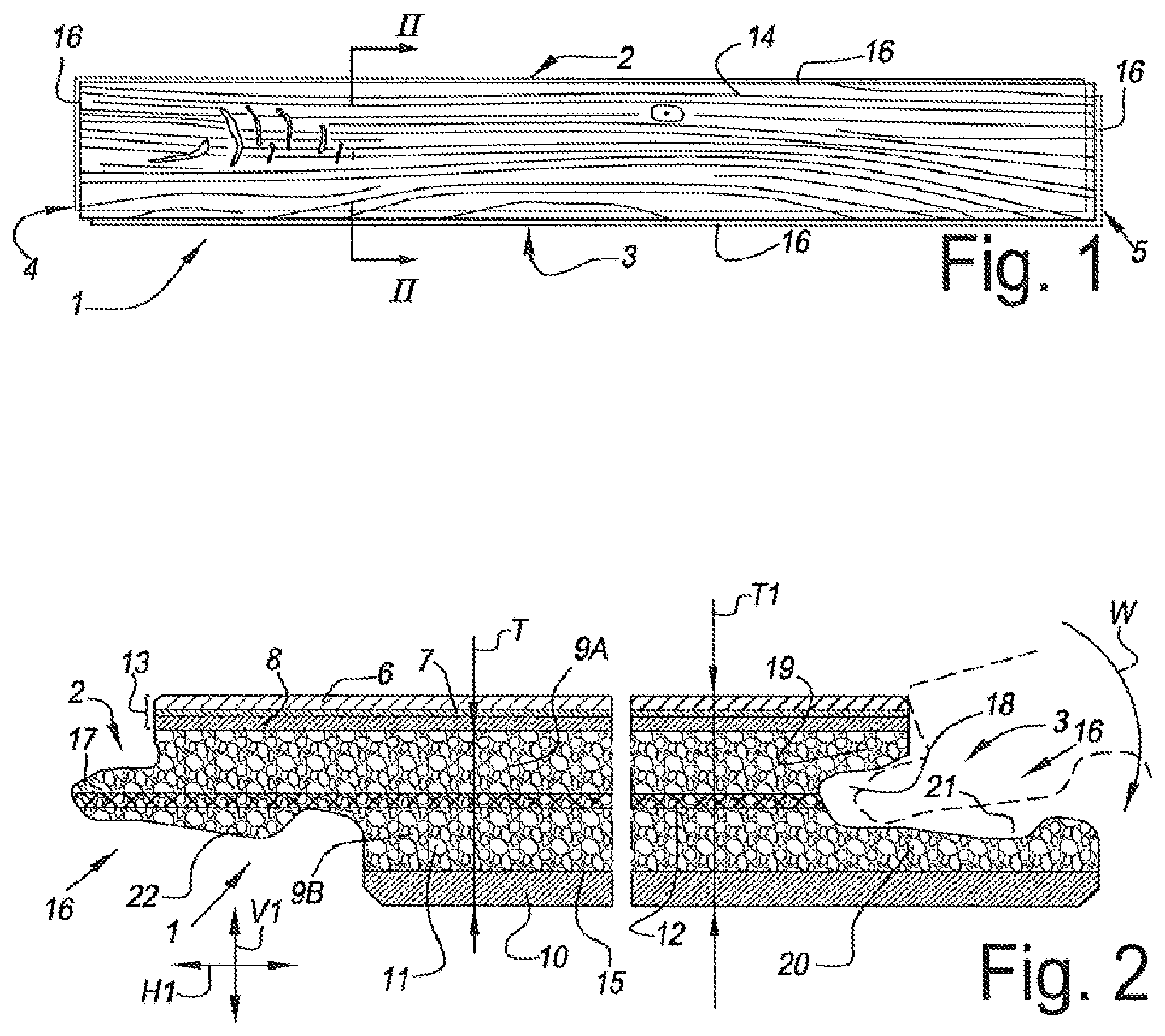 Patent US12448789 Figure 1 – Floor panel for forming a floor covering