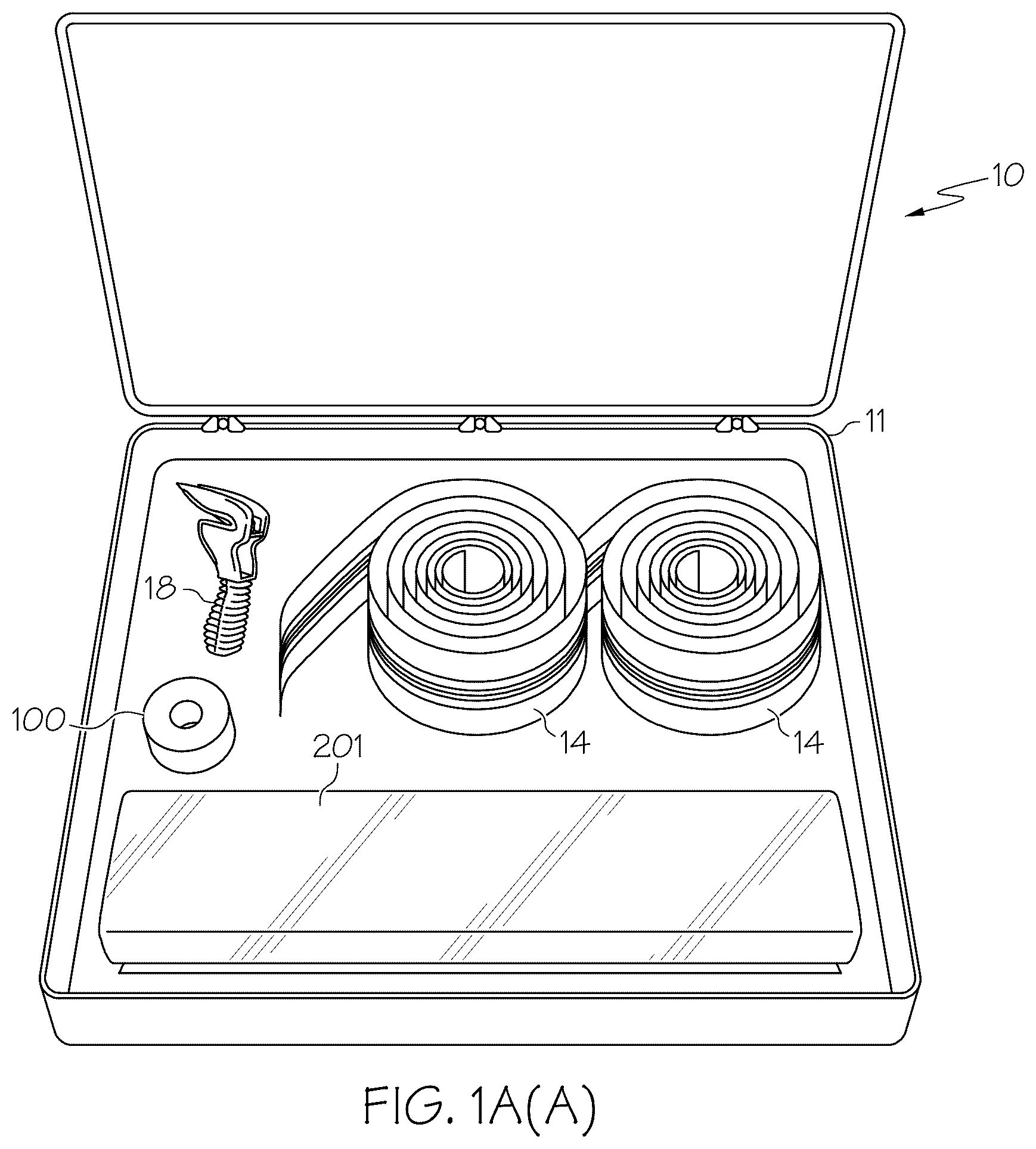 Patent US12448795 Figure 1 – Partition mounting systems, partition assembly kits, double-sided adhesive tape and methods of installation and application