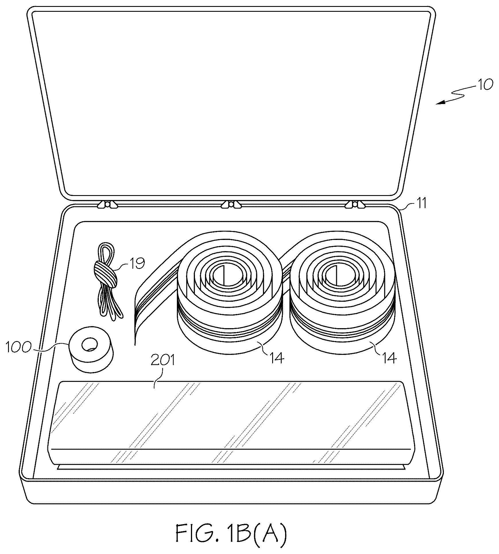 Patent US12448795 Figure 3 – Partition mounting systems, partition assembly kits, double-sided adhesive tape and methods of installation and application