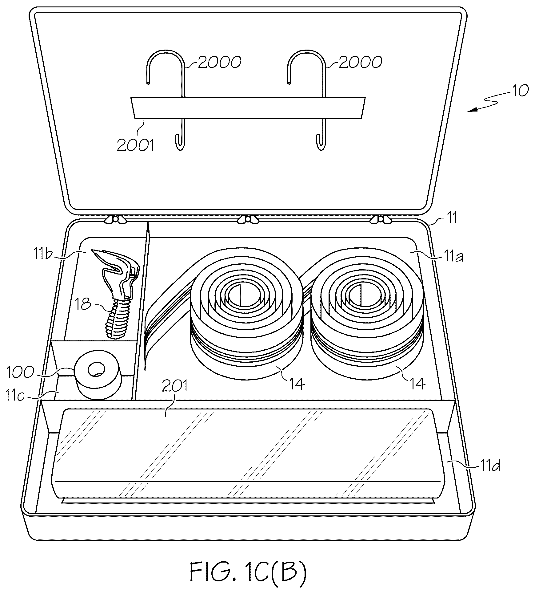 Patent US12448795 Figure 6 – Partition mounting systems, partition assembly kits, double-sided adhesive tape and methods of installation and application