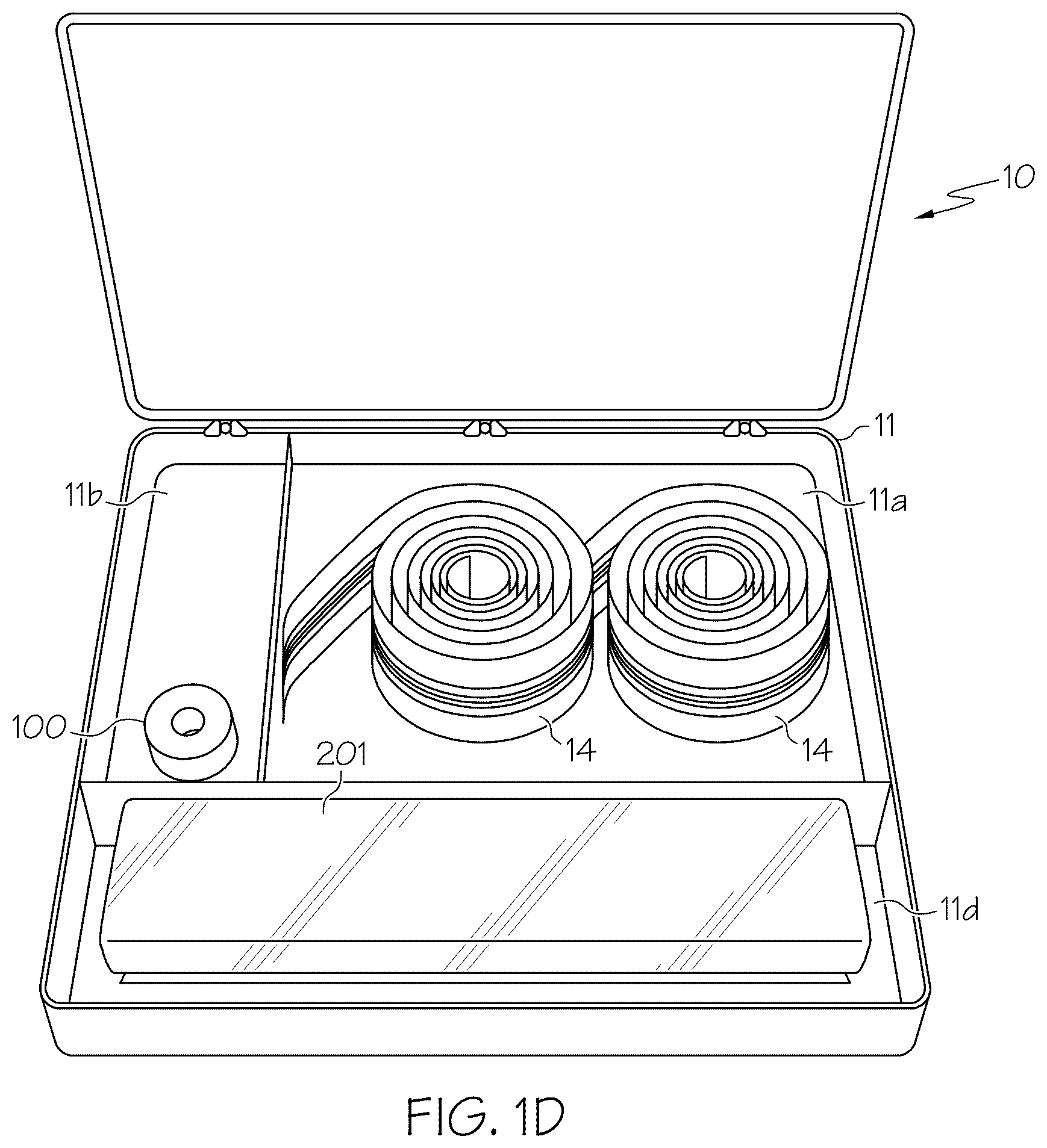 Patent US12448795 Figure 7 – Partition mounting systems, partition assembly kits, double-sided adhesive tape and methods of installation and application