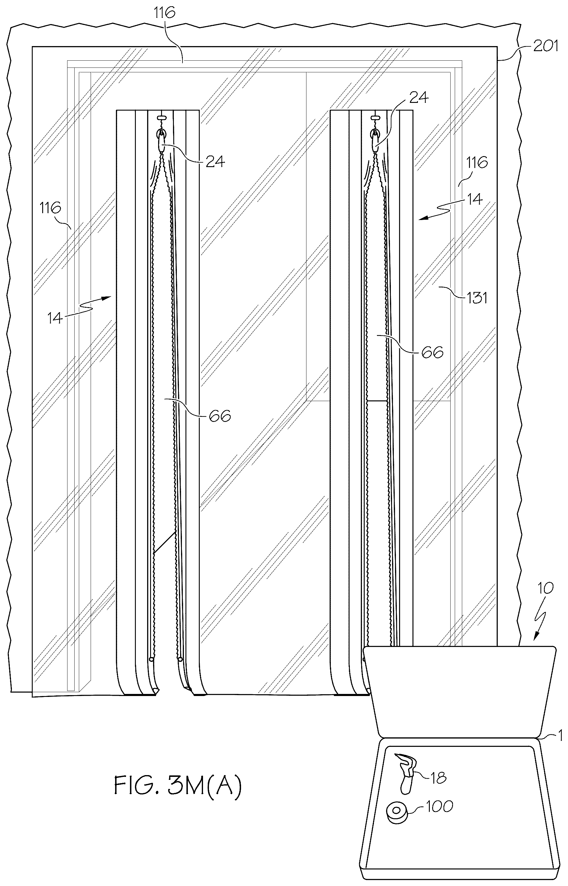 Patent US12448795 Figure 20 – Partition mounting systems, partition assembly kits, double-sided adhesive tape and methods of installation and application