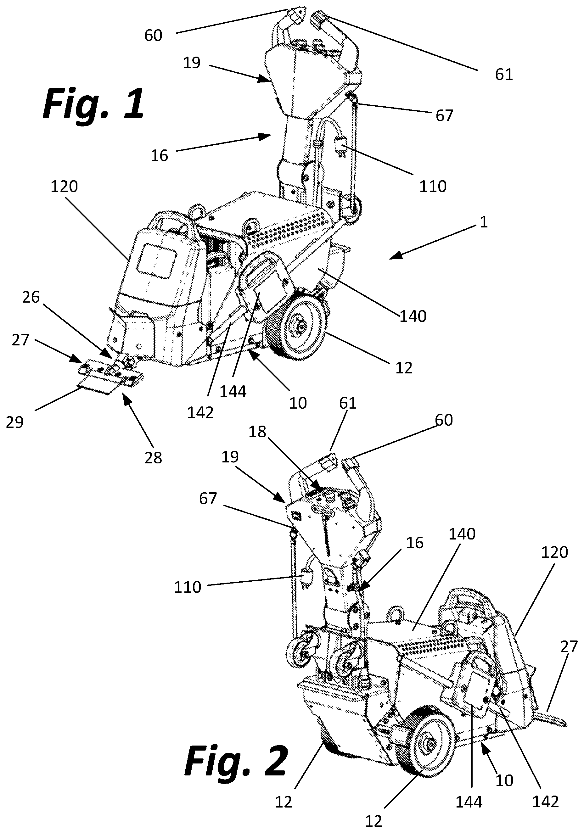 Patent US12448798 Figure 1 – Floor stripper machine
