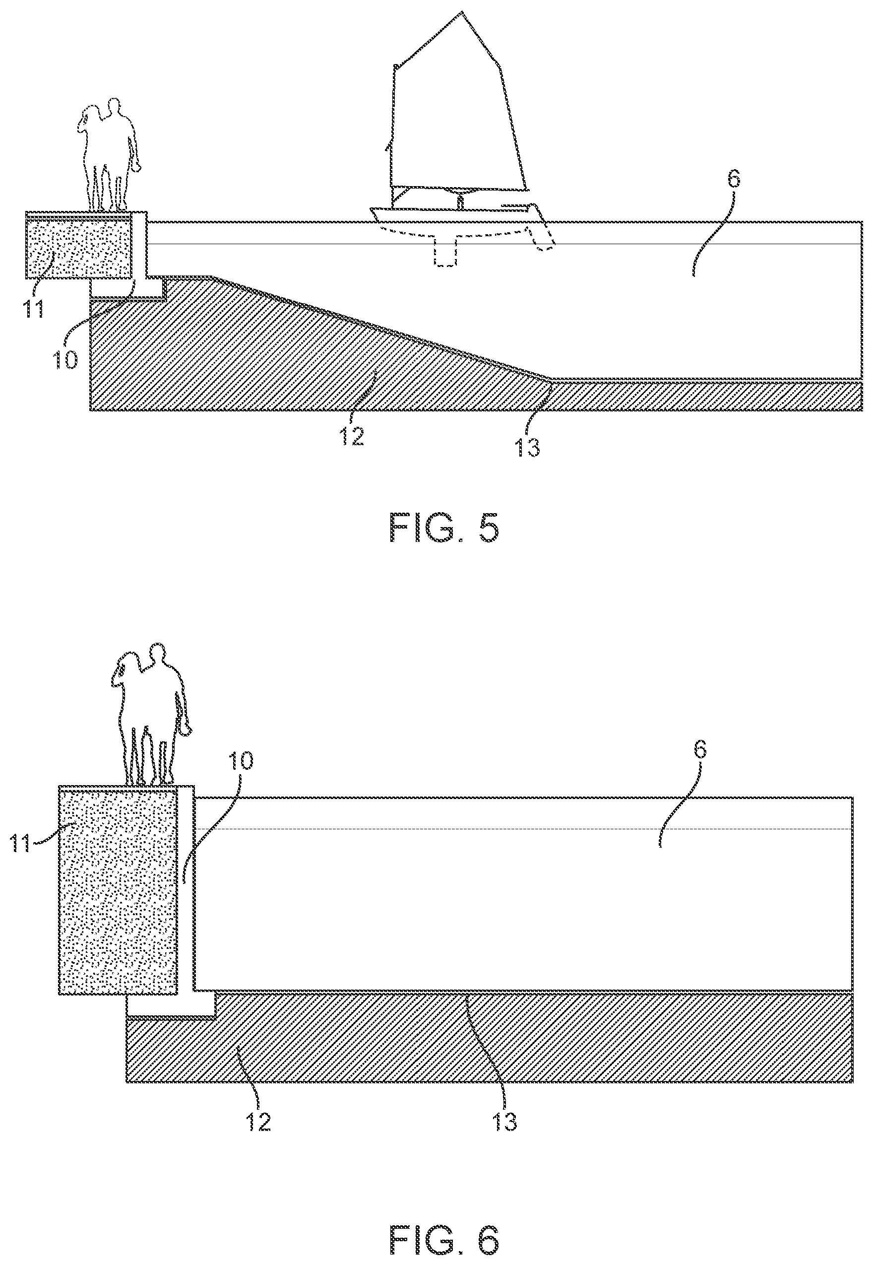 Patent US12448799 Figure 4 – Venue transformation and construction method for creating a public access tropical style swimming lagoon with beaches at the infield of racing and/or activity circuits