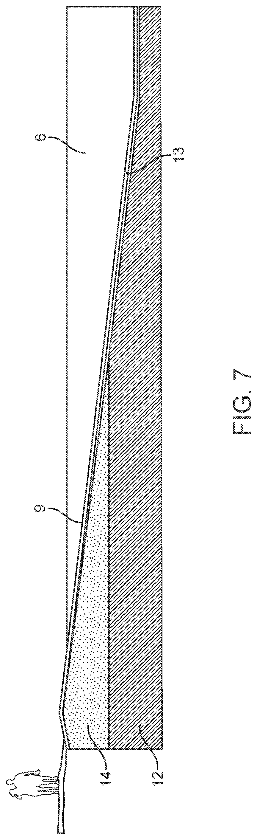 Patent US12448799 Figure 5 – Venue transformation and construction method for creating a public access tropical style swimming lagoon with beaches at the infield of racing and/or activity circuits