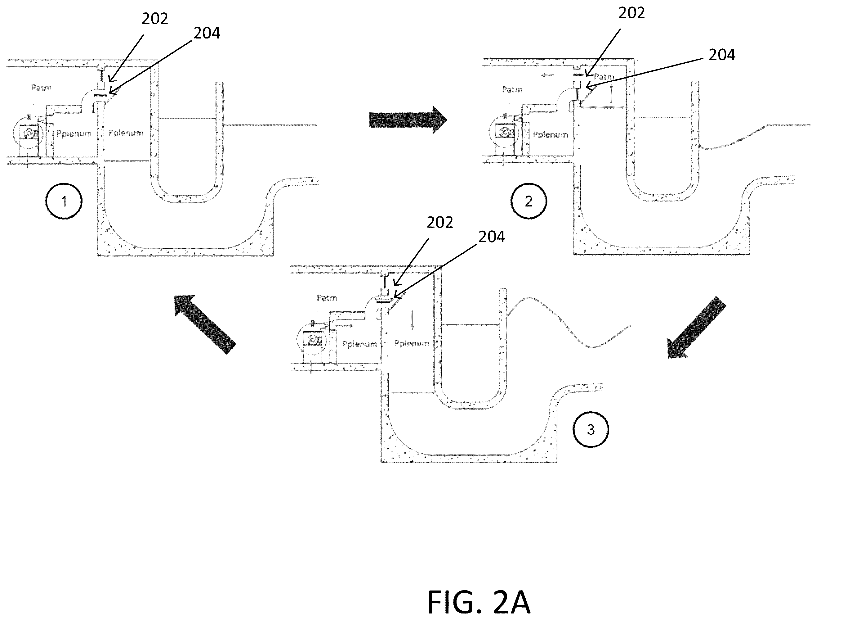 Patent US12448800 Figure 2 – Butterfly fan inlet and chamber exhaust valve controllers for wave making system