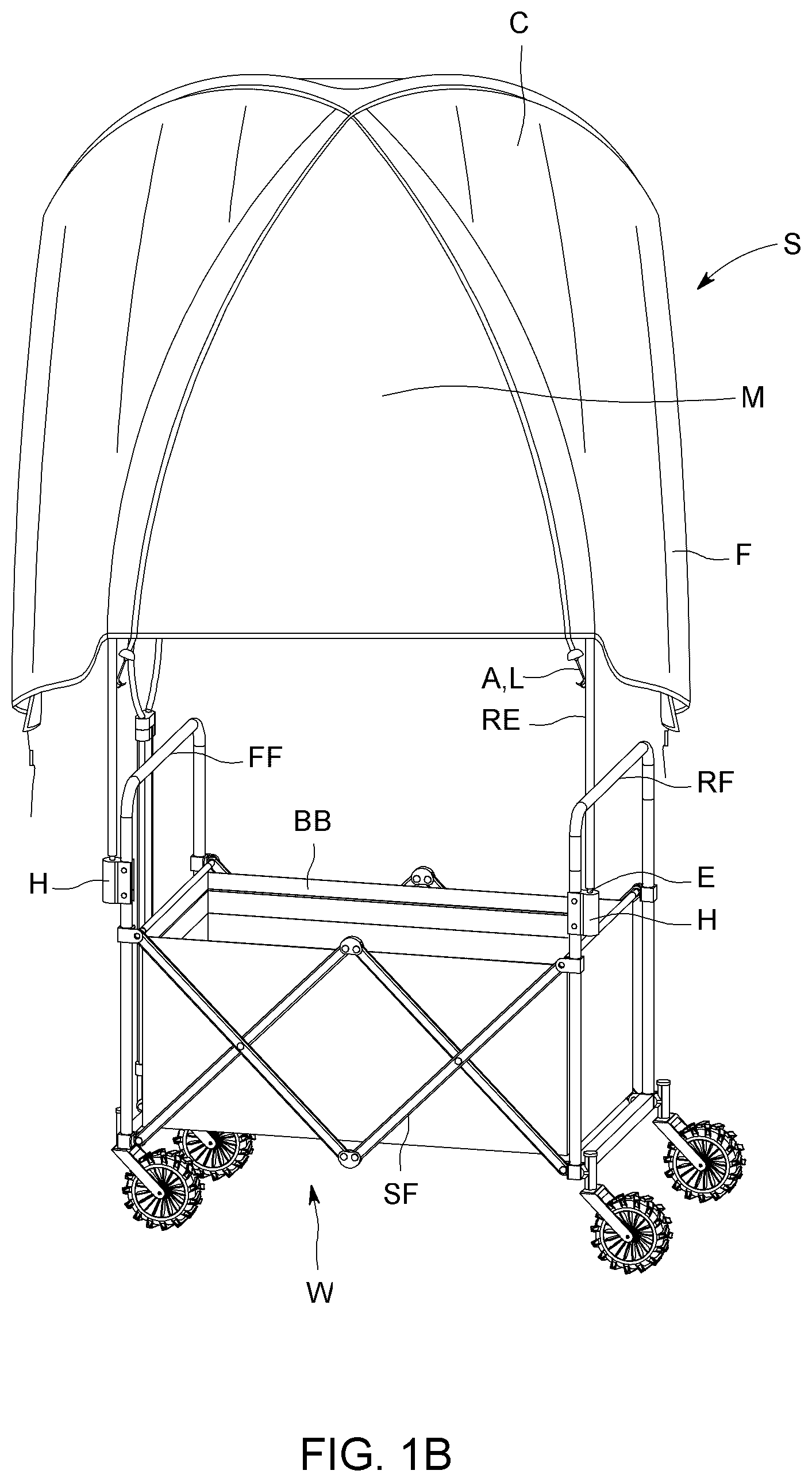 Patent US12448806 Figure 2 – Shade assembly for a wagon