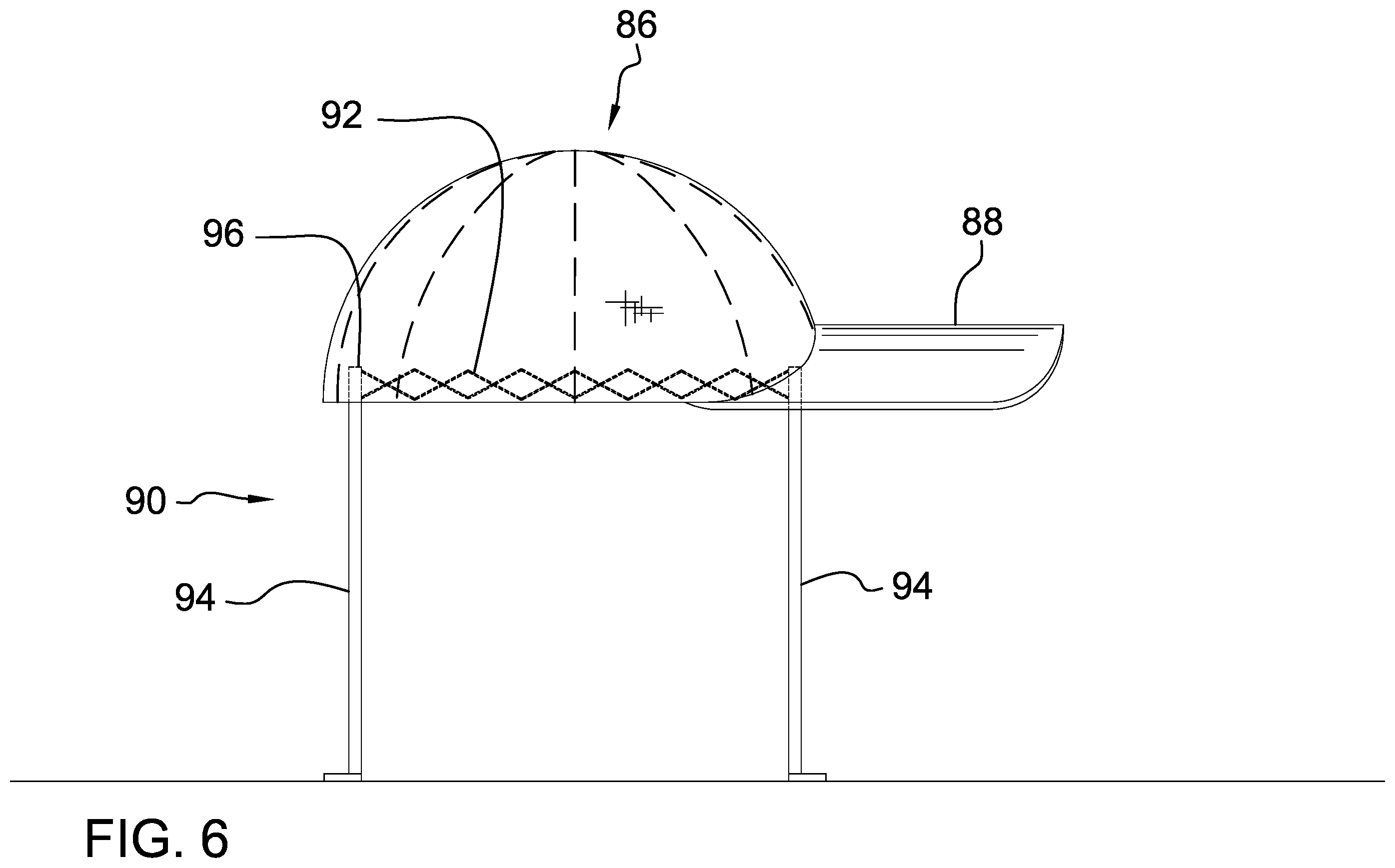 Patent US12448808 Figure 6 – Deployable tent assembly