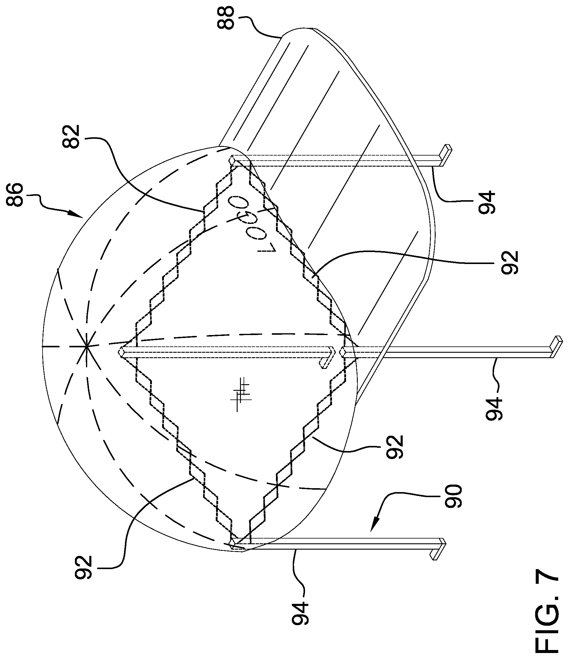 Patent US12448808 Figure 7 – Deployable tent assembly