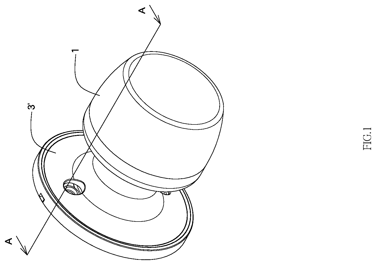 Patent US12448812 Figure 1 – Lock handle and rotating shaft combination mechanism