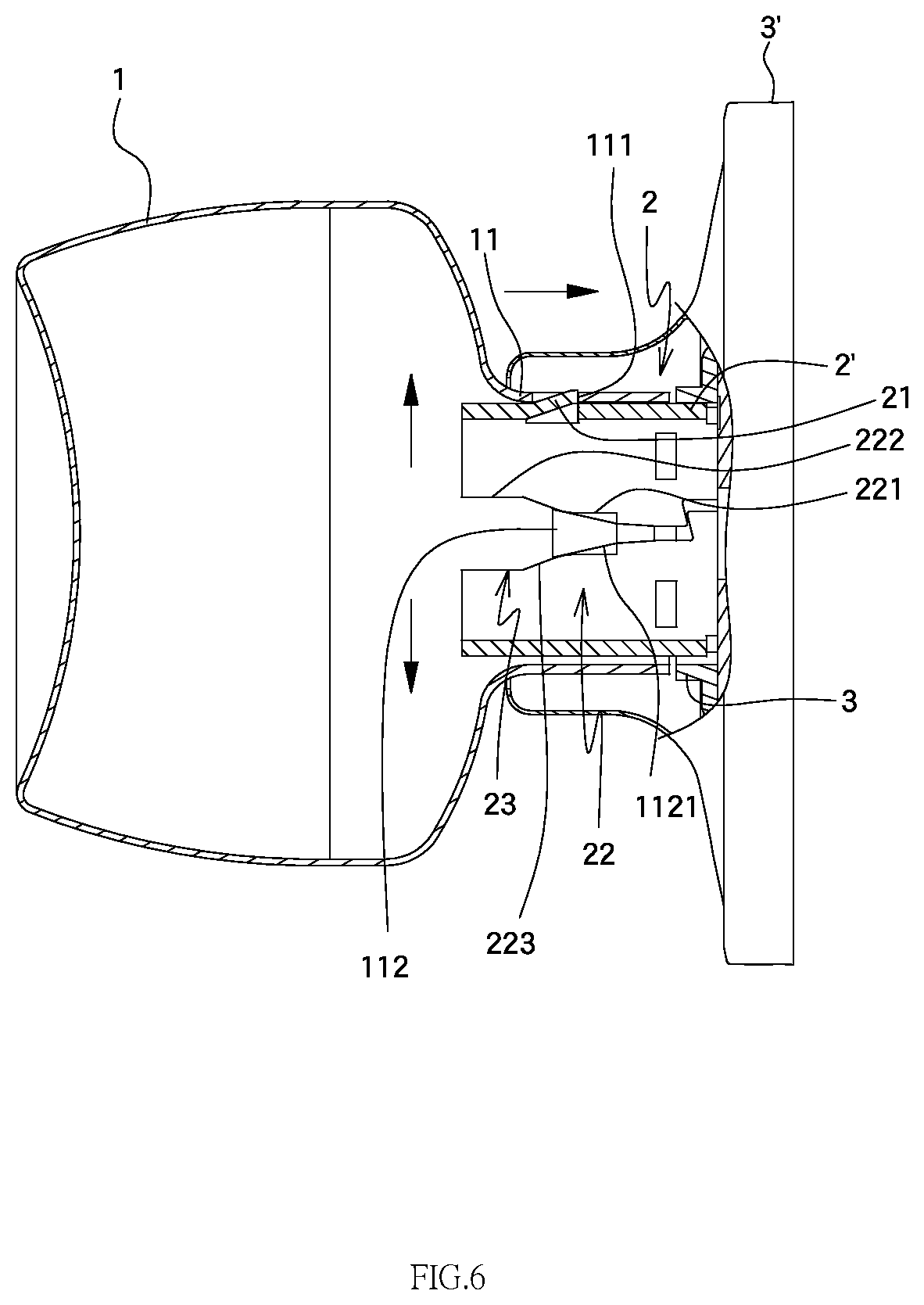 Patent US12448812 Figure 6 – Lock handle and rotating shaft combination mechanism
