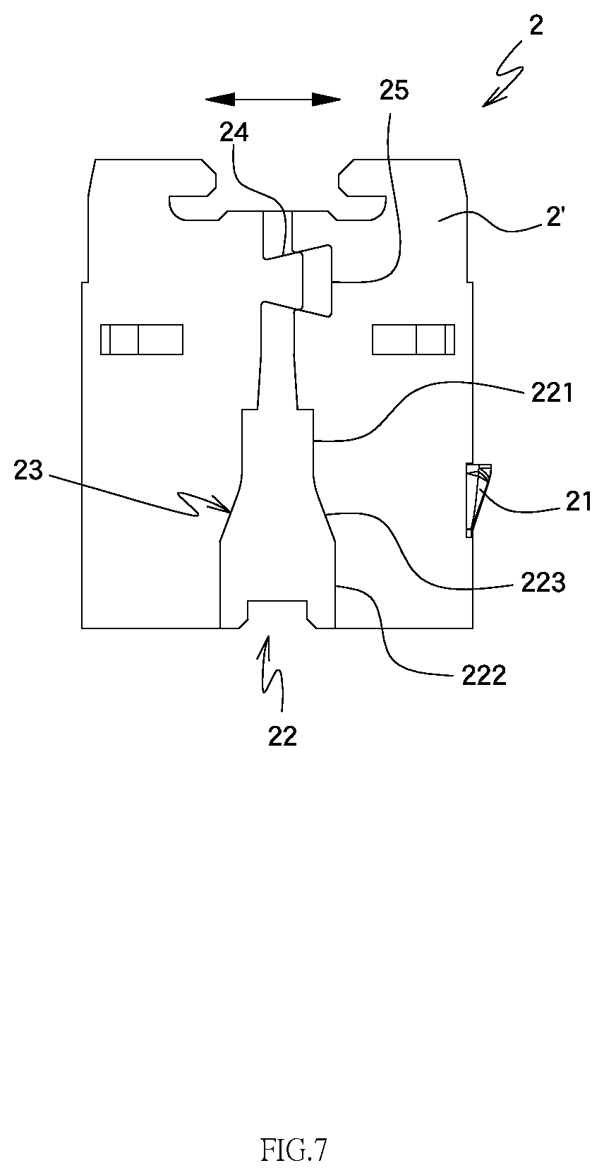 Patent US12448812 Figure 7 – Lock handle and rotating shaft combination mechanism