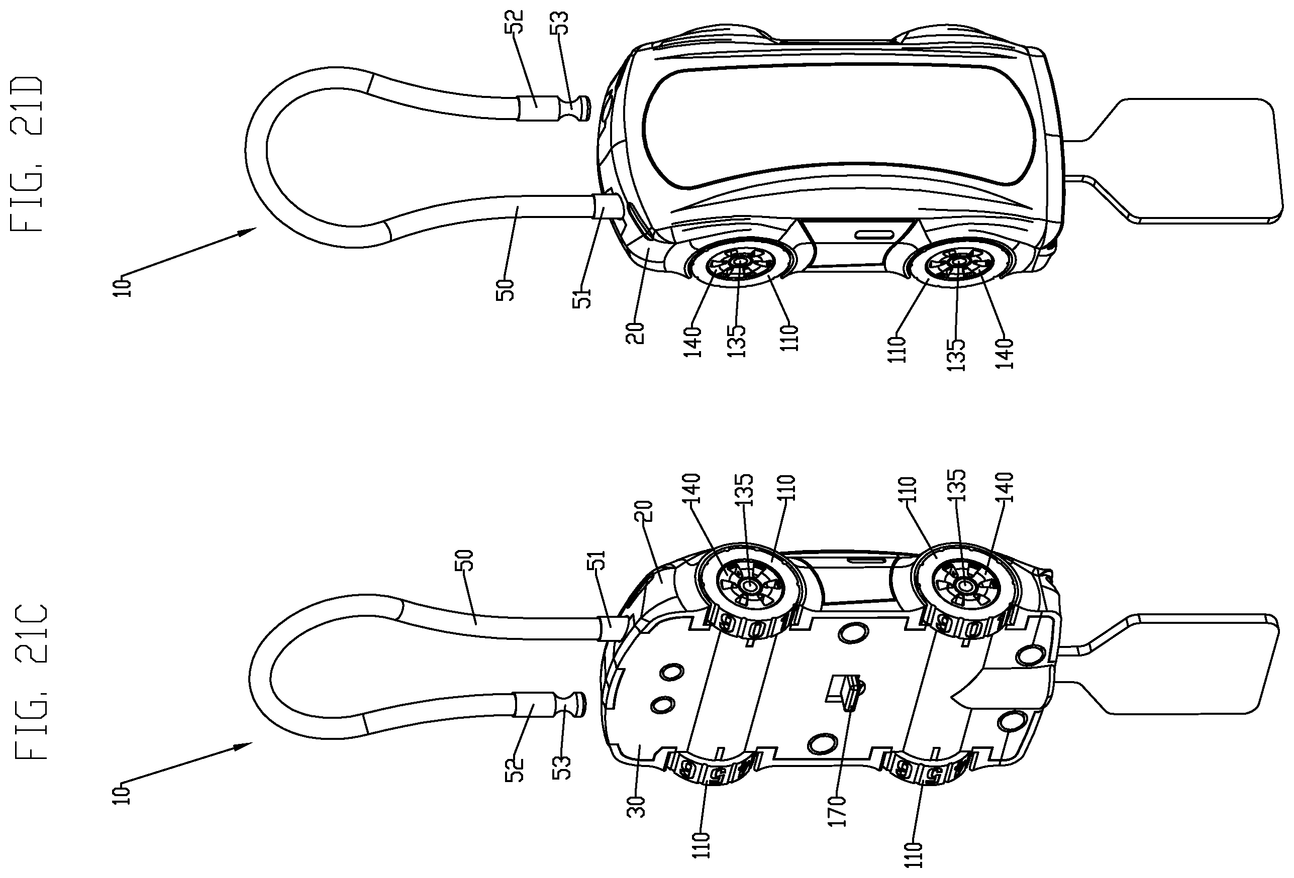 Patent US12448813 Figure 10 – Object shaped combination padlock