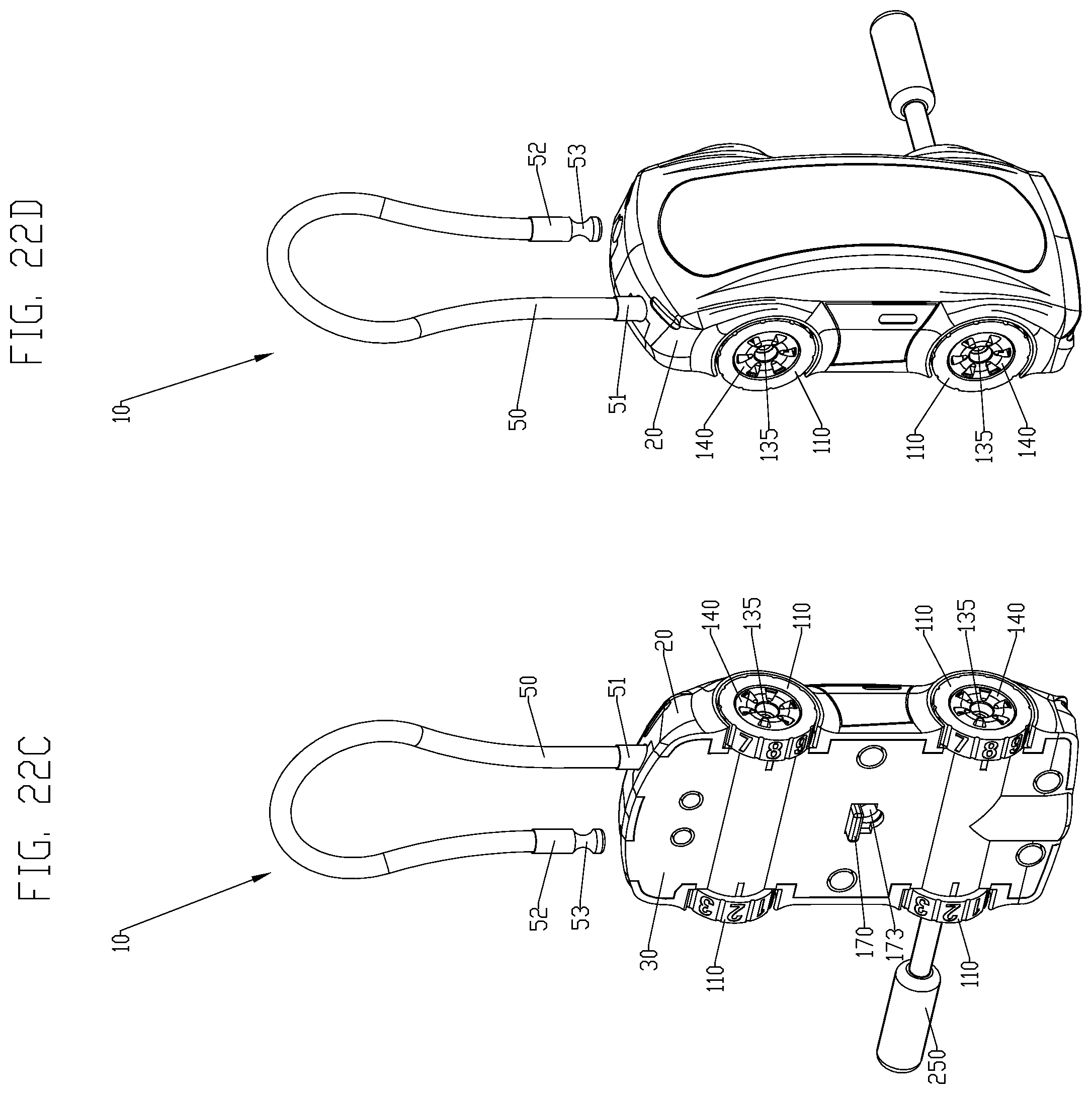 Patent US12448813 Figure 12 – Object shaped combination padlock