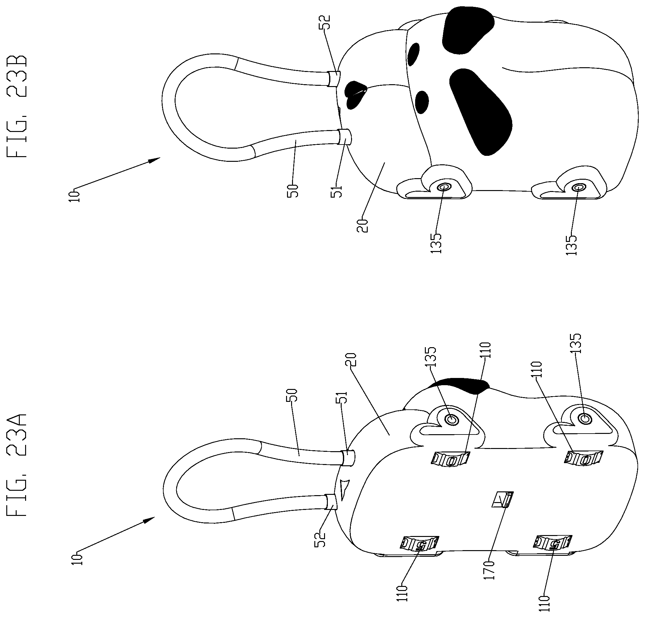 Patent US12448813 Figure 13 – Object shaped combination padlock
