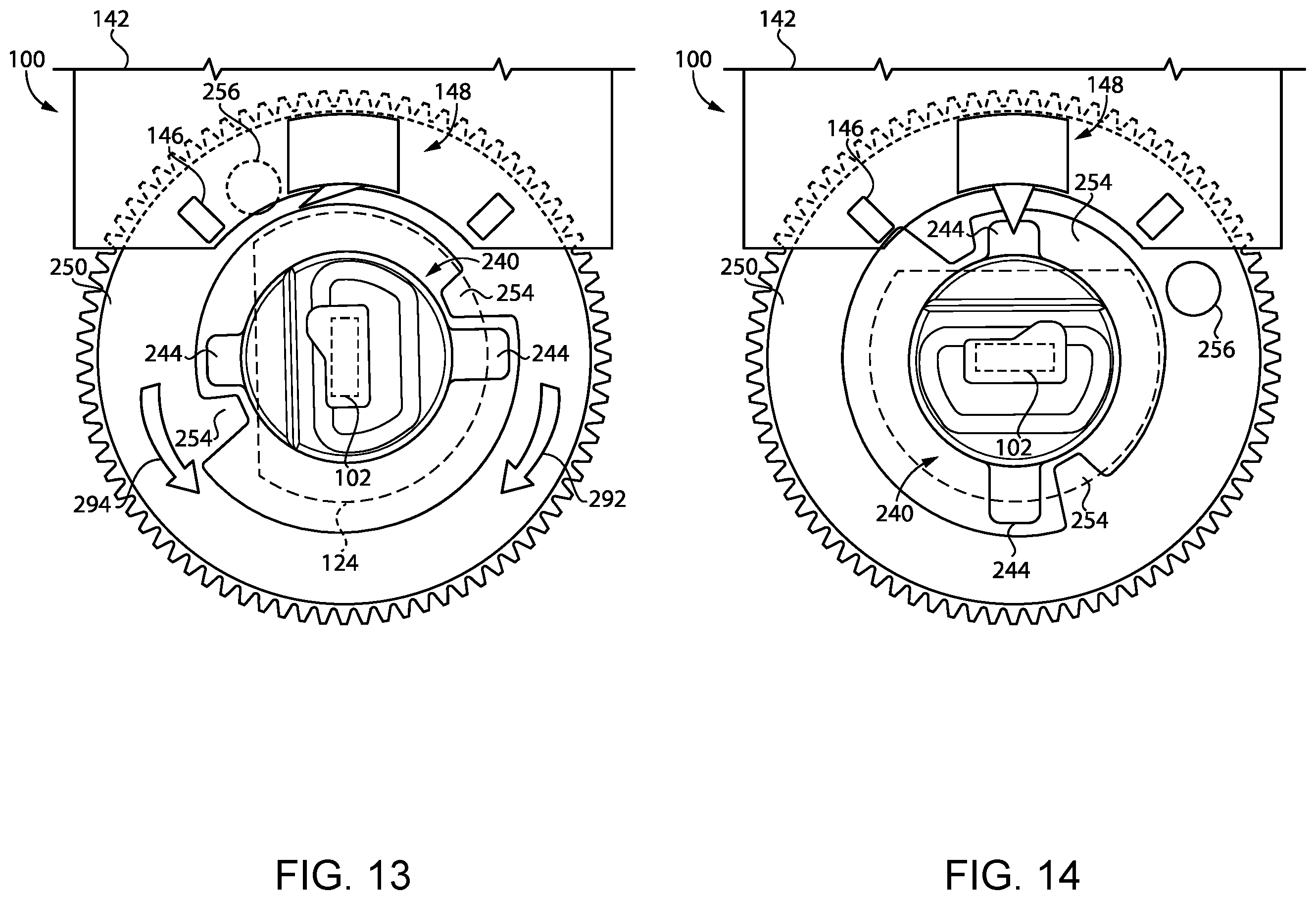 Patent US12448815 Figure 10 – Bolt actuation assembly