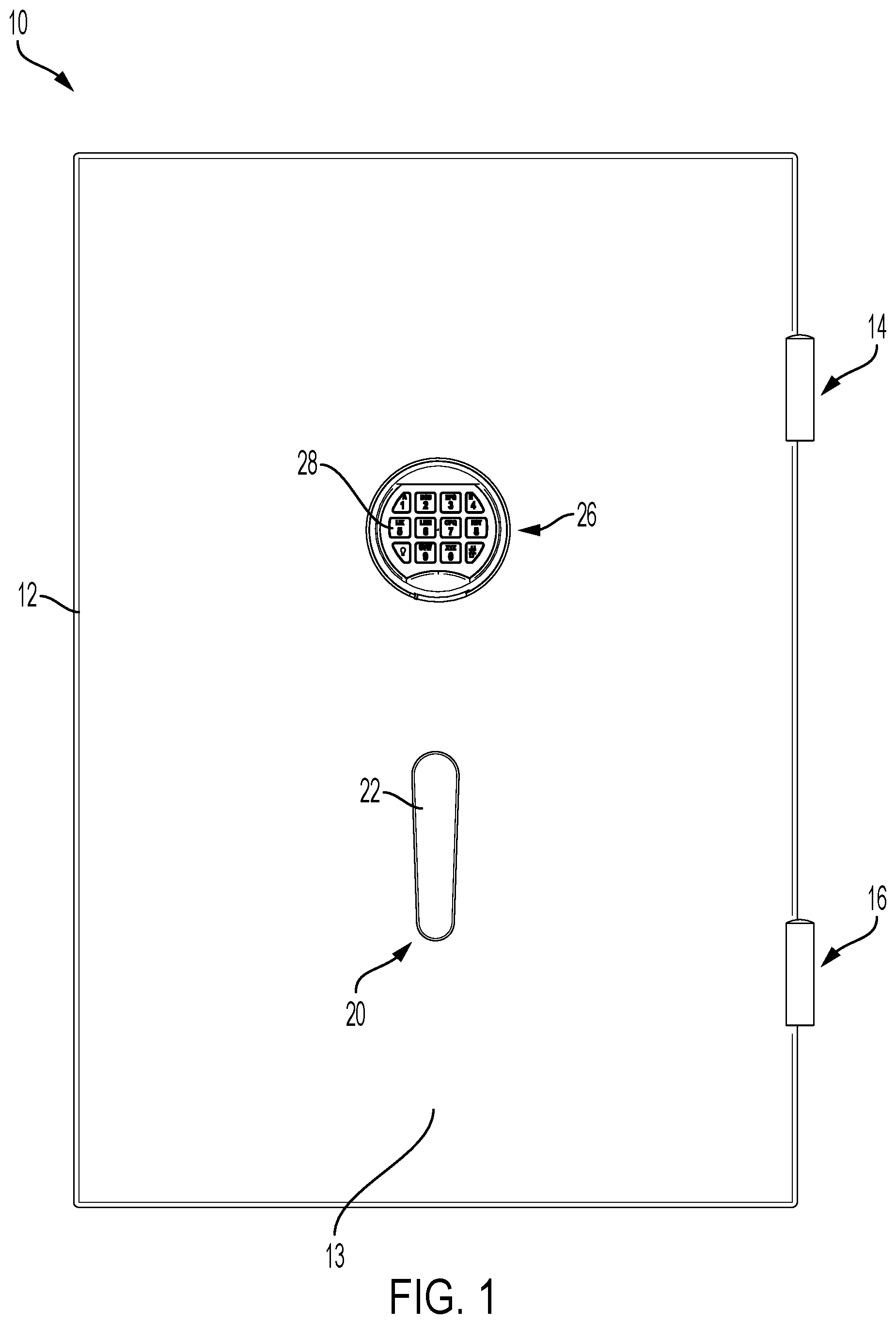 Patent US12448816 Figure 1 – Lock system and electromechanical lock device