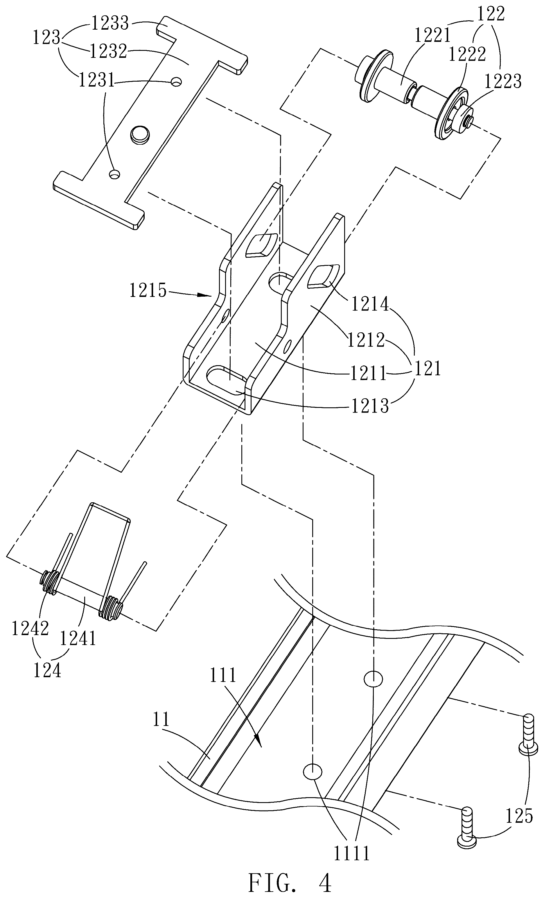 Patent US12448819 Figure 4 – Door lock structure