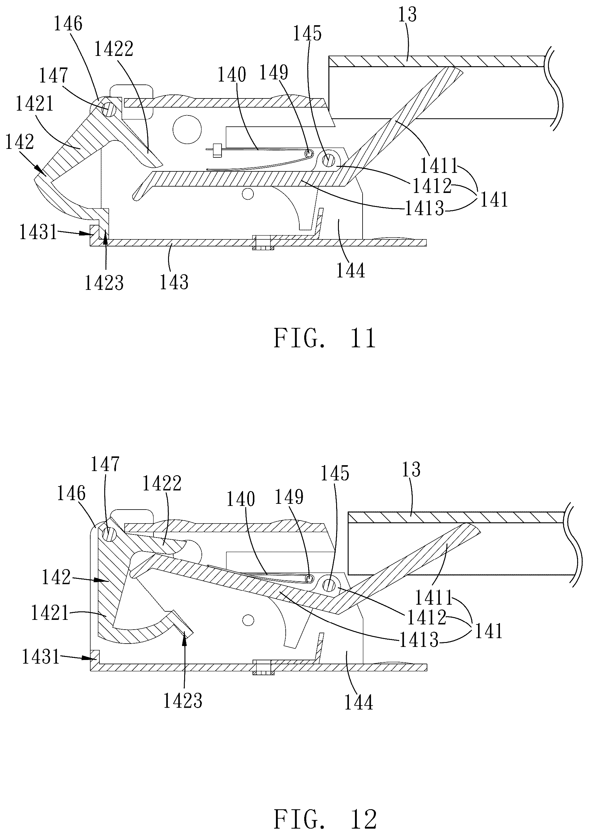 Patent US12448819 Figure 9 – Door lock structure