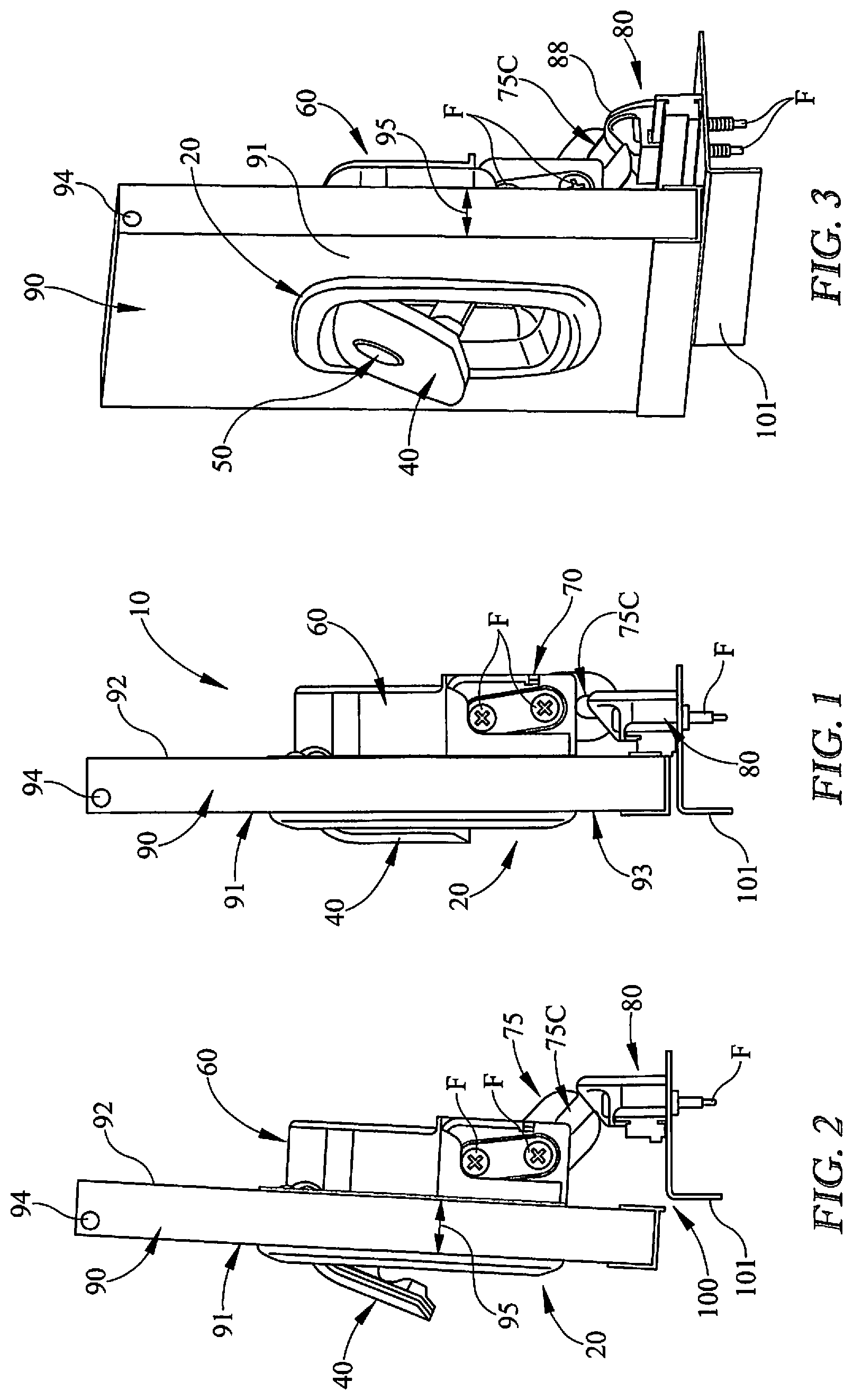 Patent US12448823 Figure 1 – Door handle and locking system