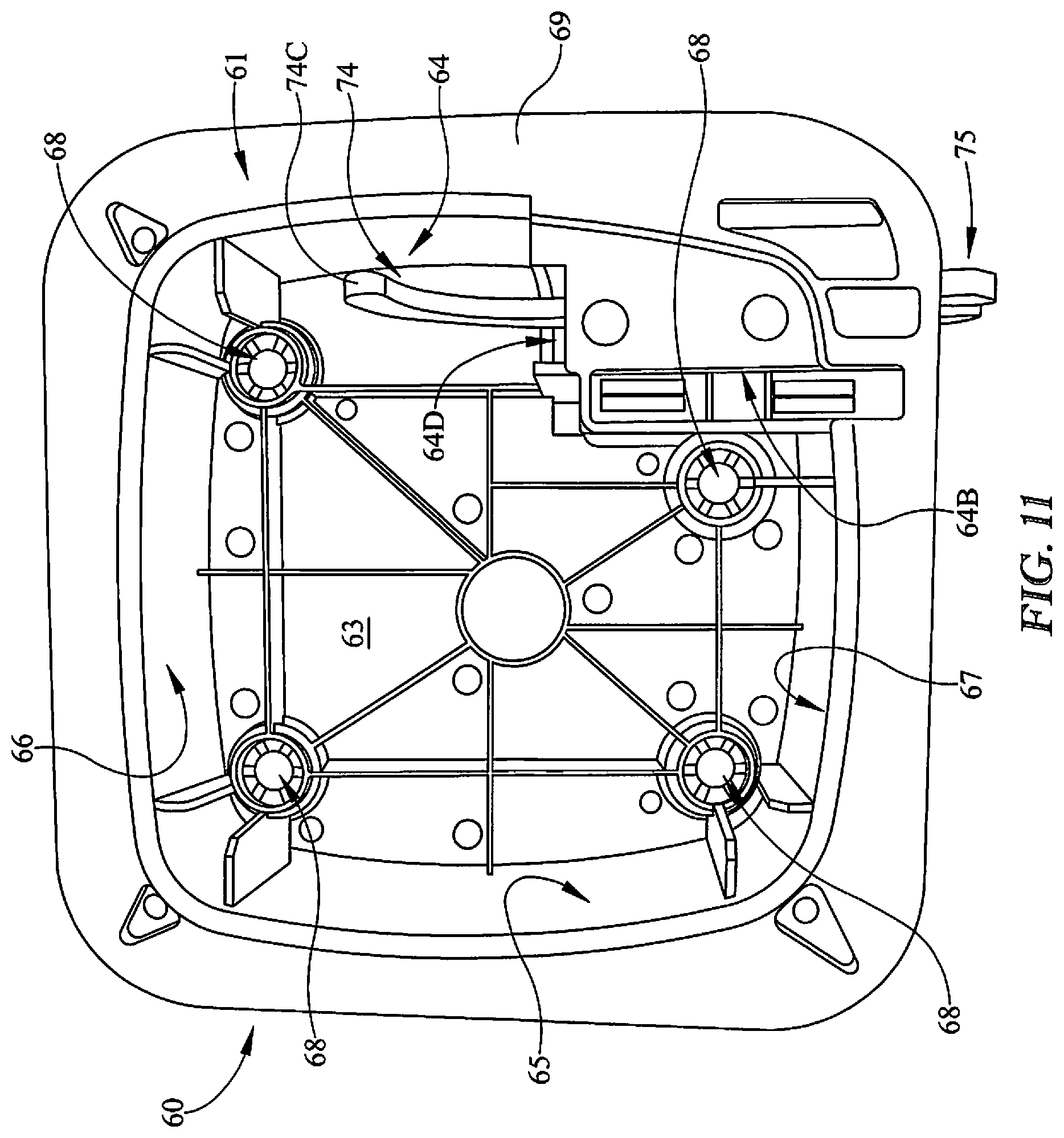 Patent US12448823 Figure 8 – Door handle and locking system