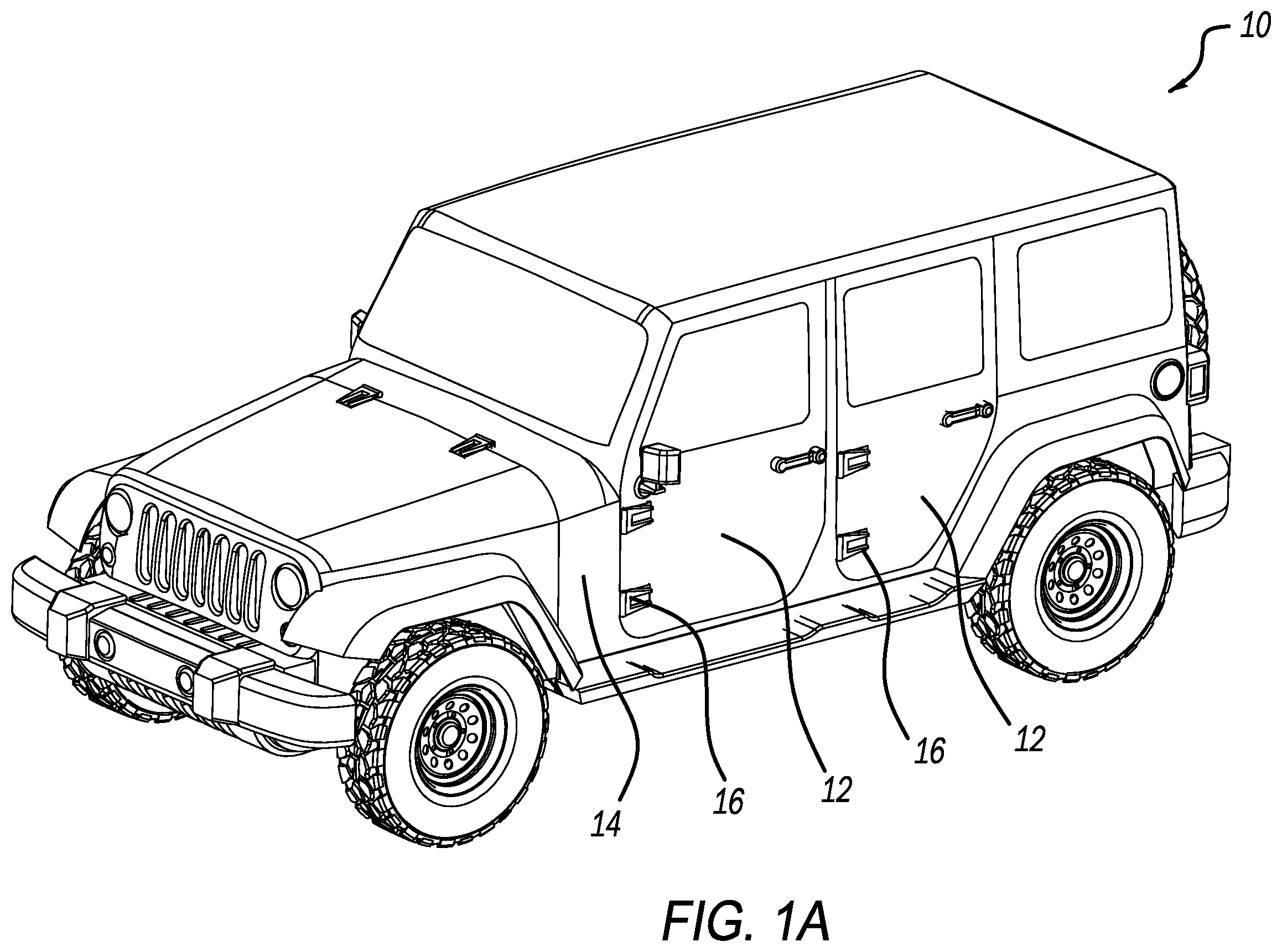 Patent US12448825 Figure 1 – Quick release automotive check strap