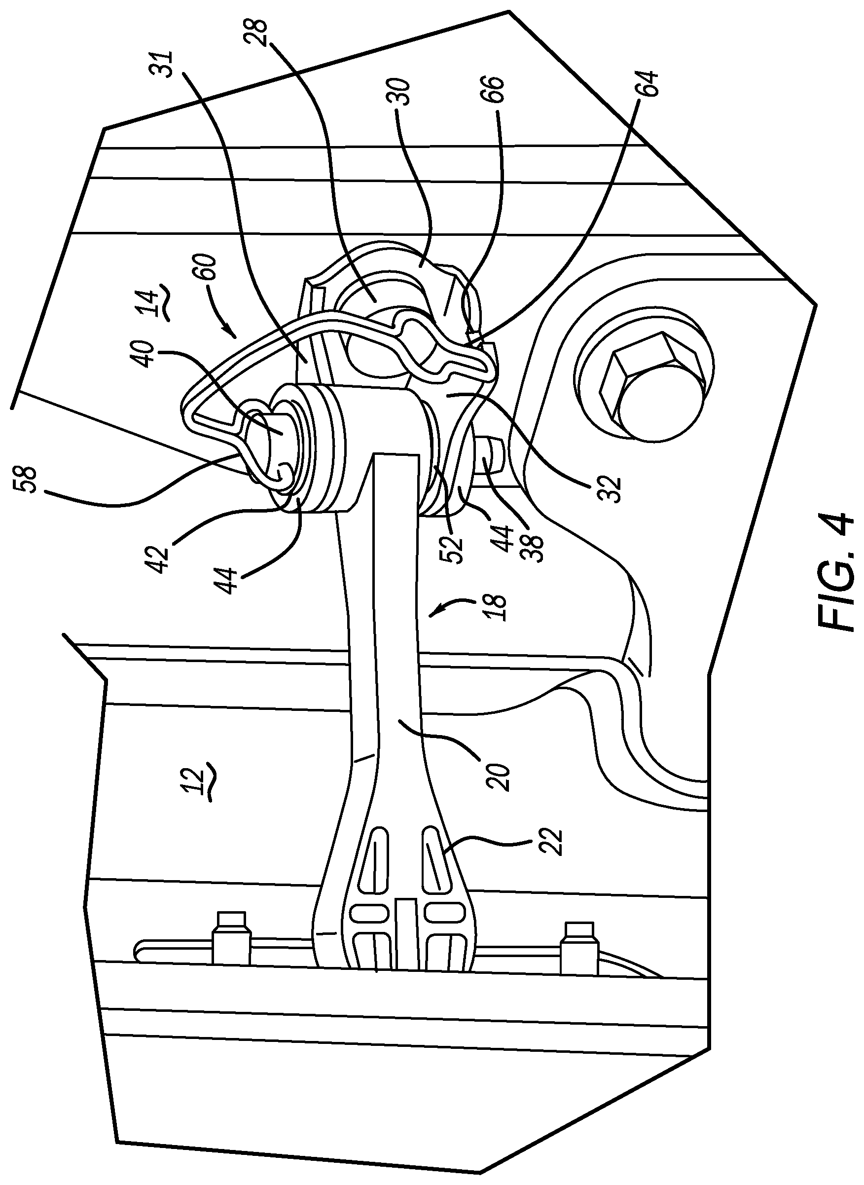 Patent US12448825 Figure 5 – Quick release automotive check strap