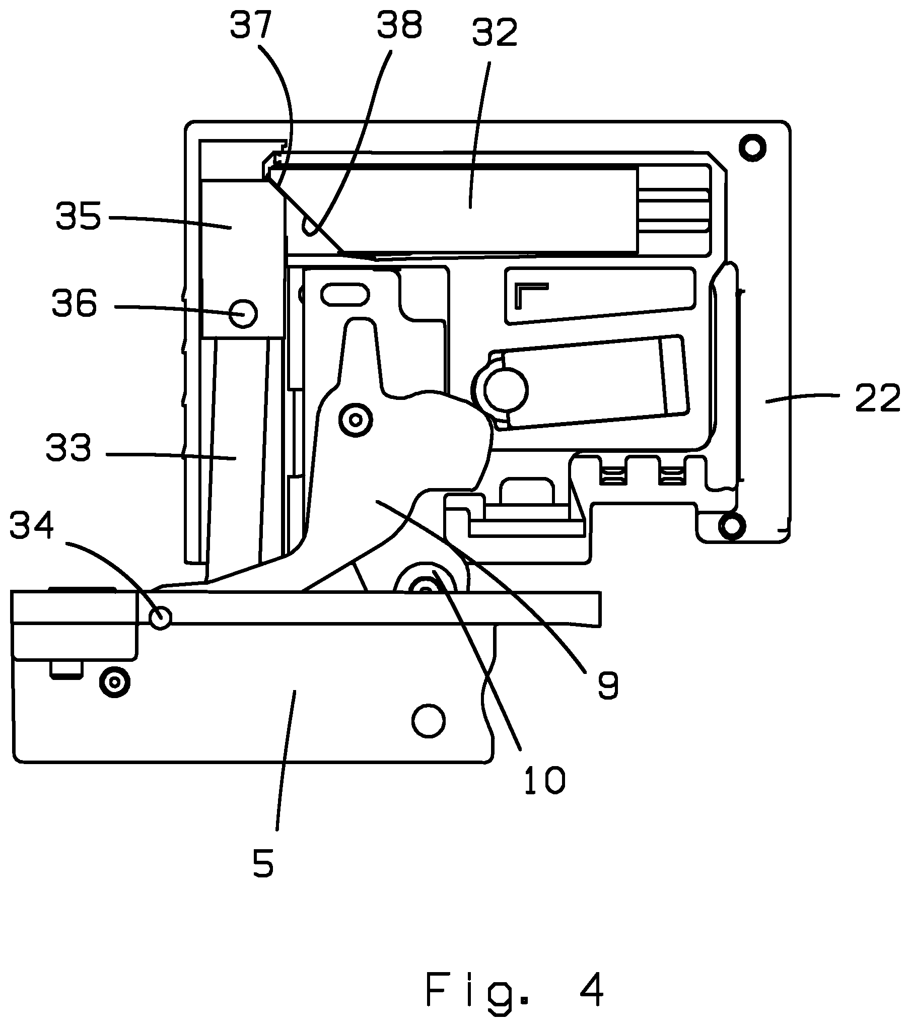 Patent US12448828 Figure 4 – Hinge for furniture
