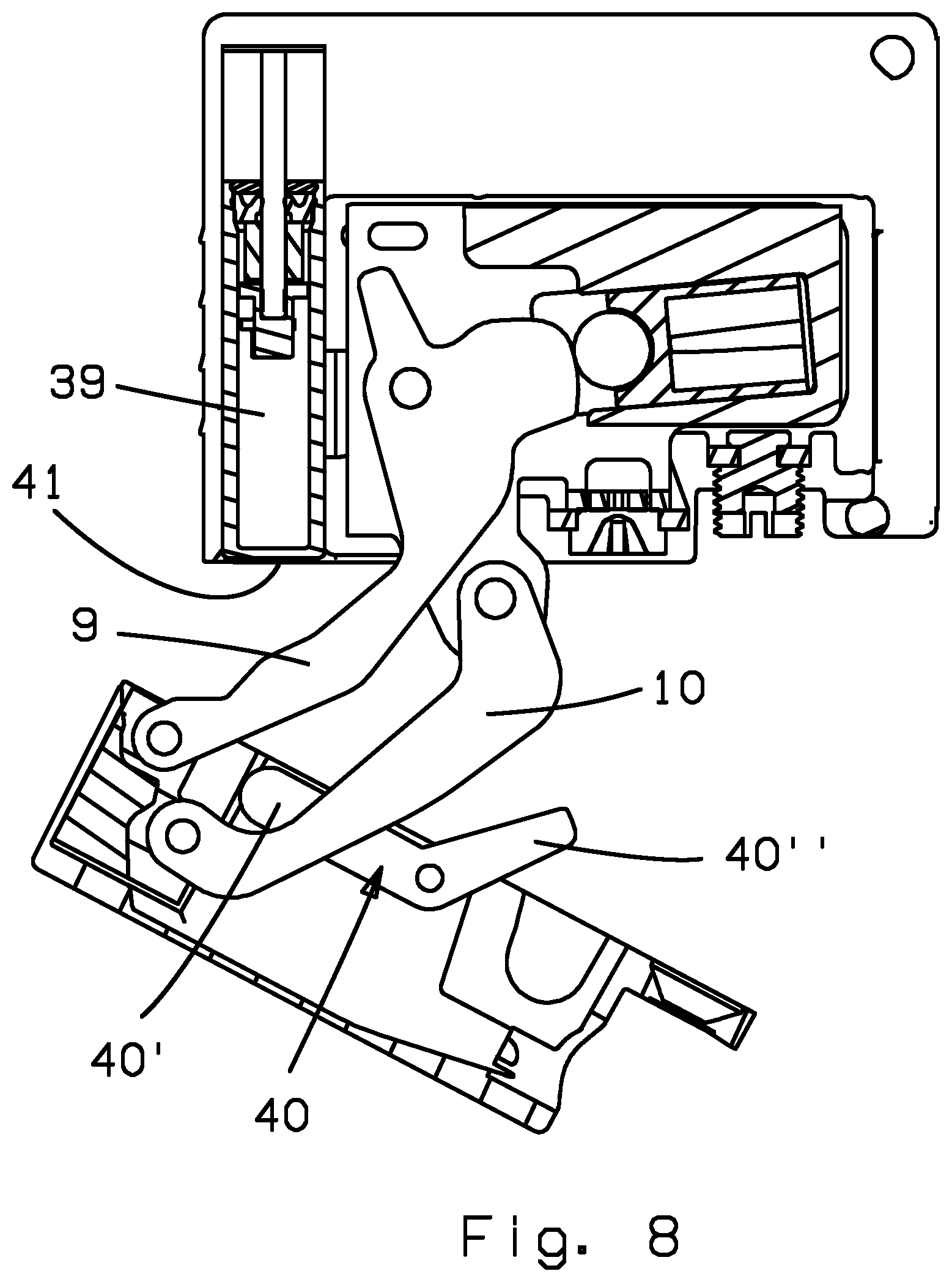Patent US12448828 Figure 8 – Hinge for furniture