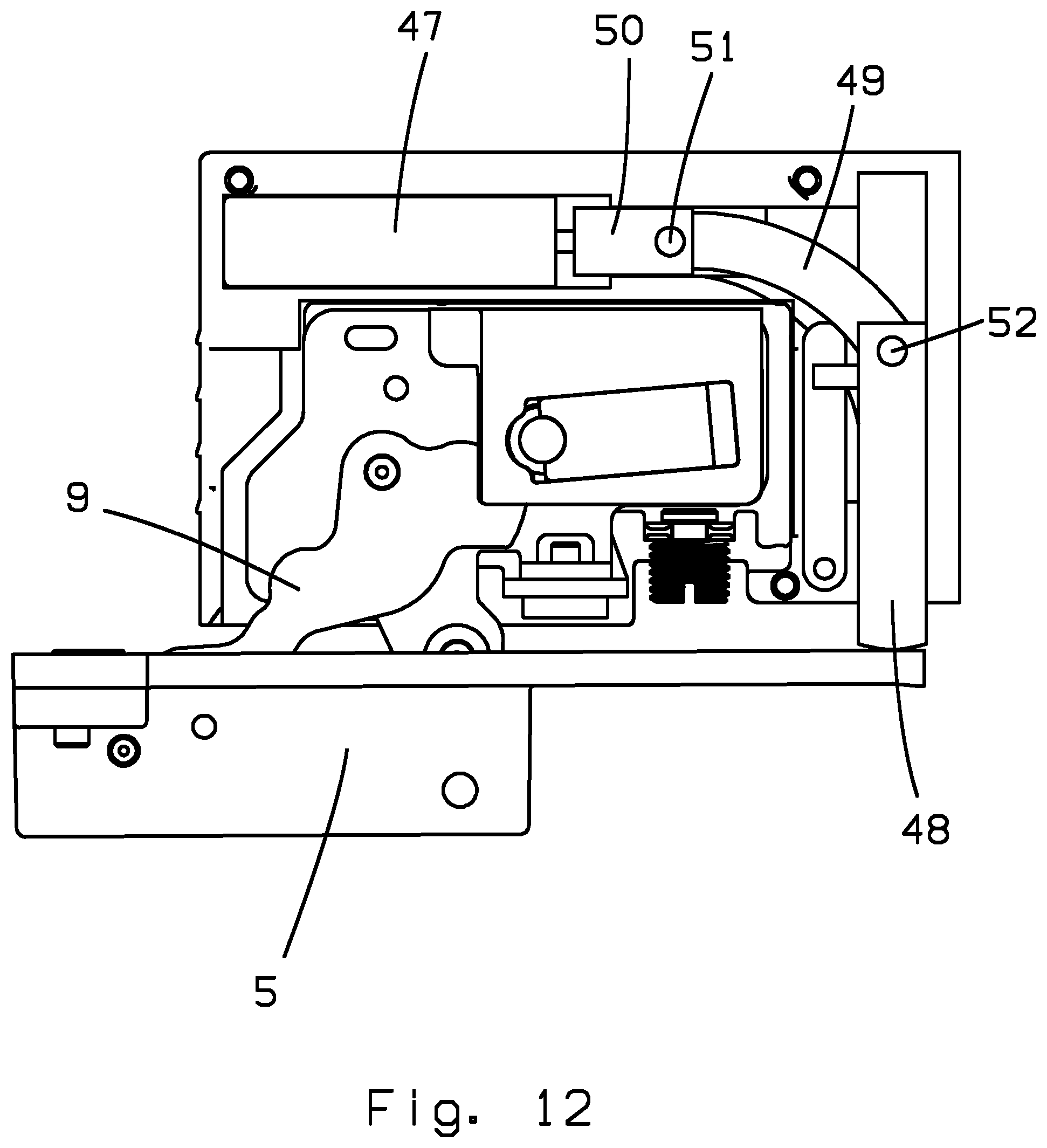 Patent US12448828 Figure 12 – Hinge for furniture