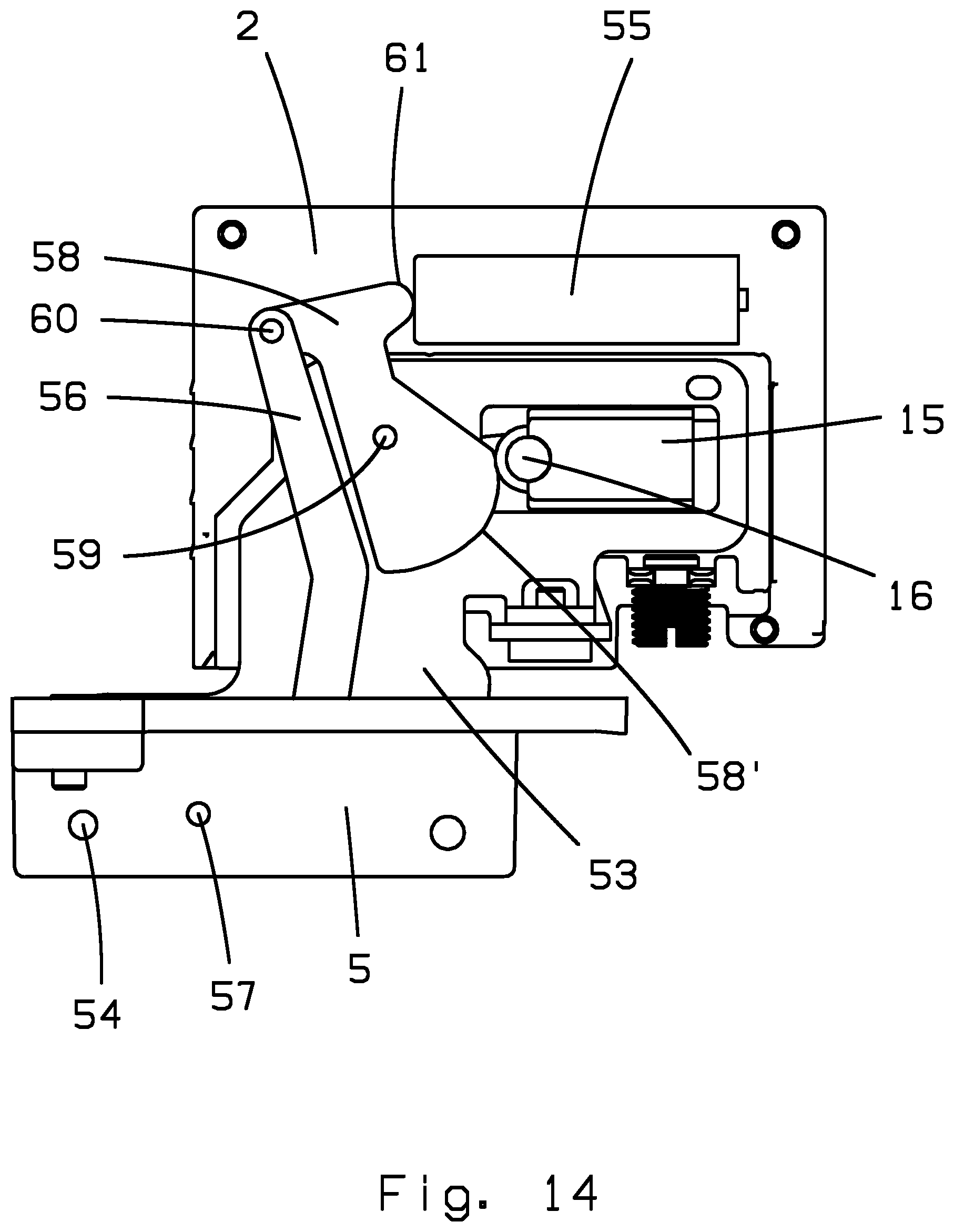 Patent US12448828 Figure 14 – Hinge for furniture
