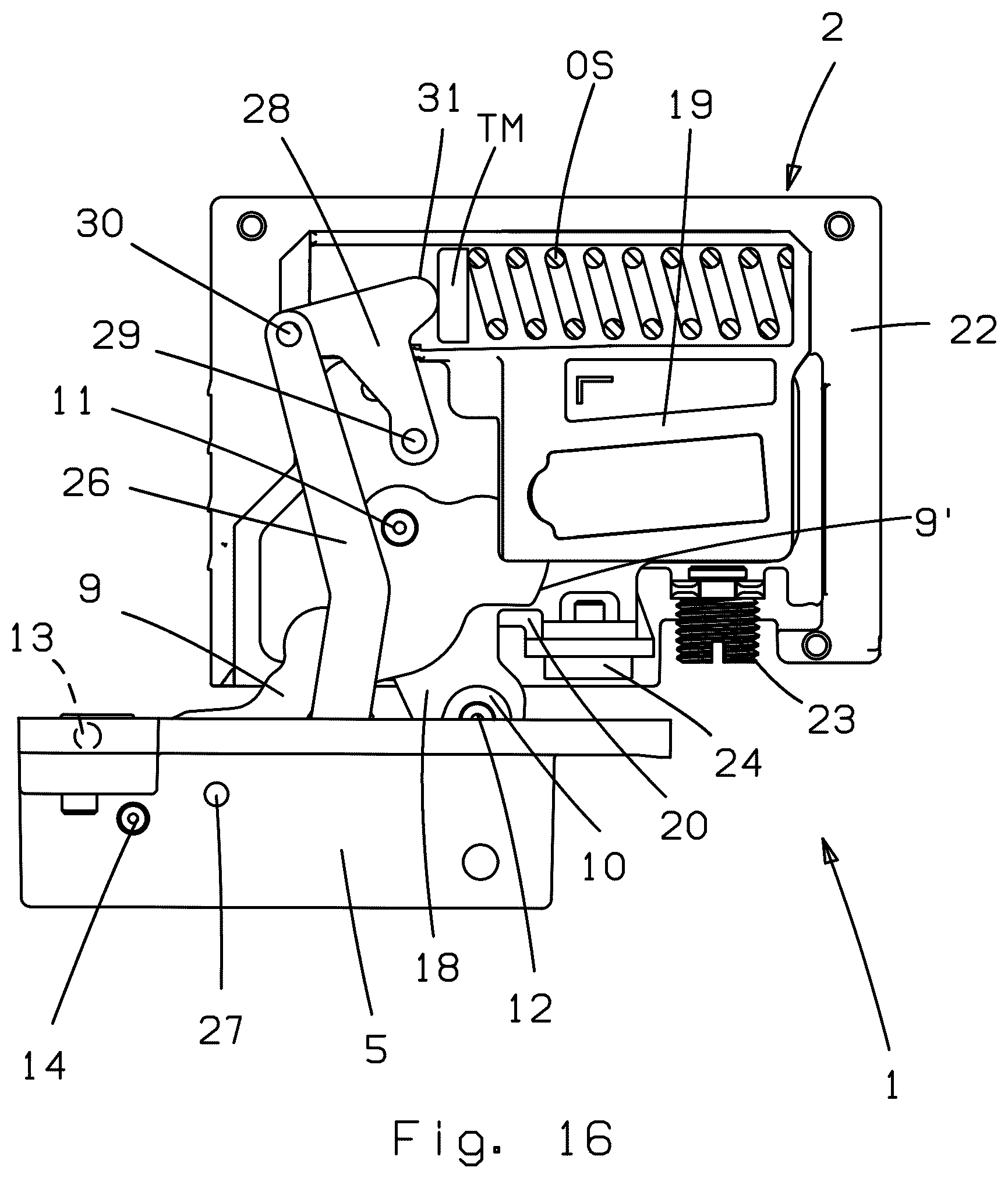 Patent US12448828 Figure 16 – Hinge for furniture