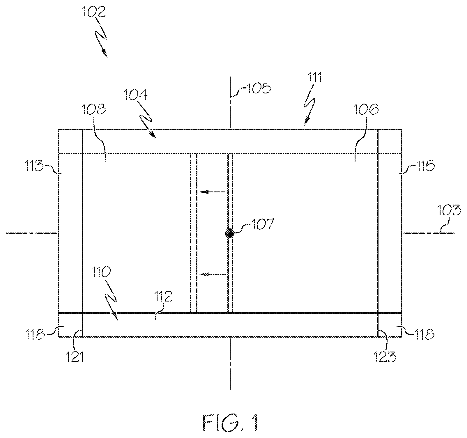 Patent US12448833 — Fenestration unit with sill arrangement fluid management system — Figure 1