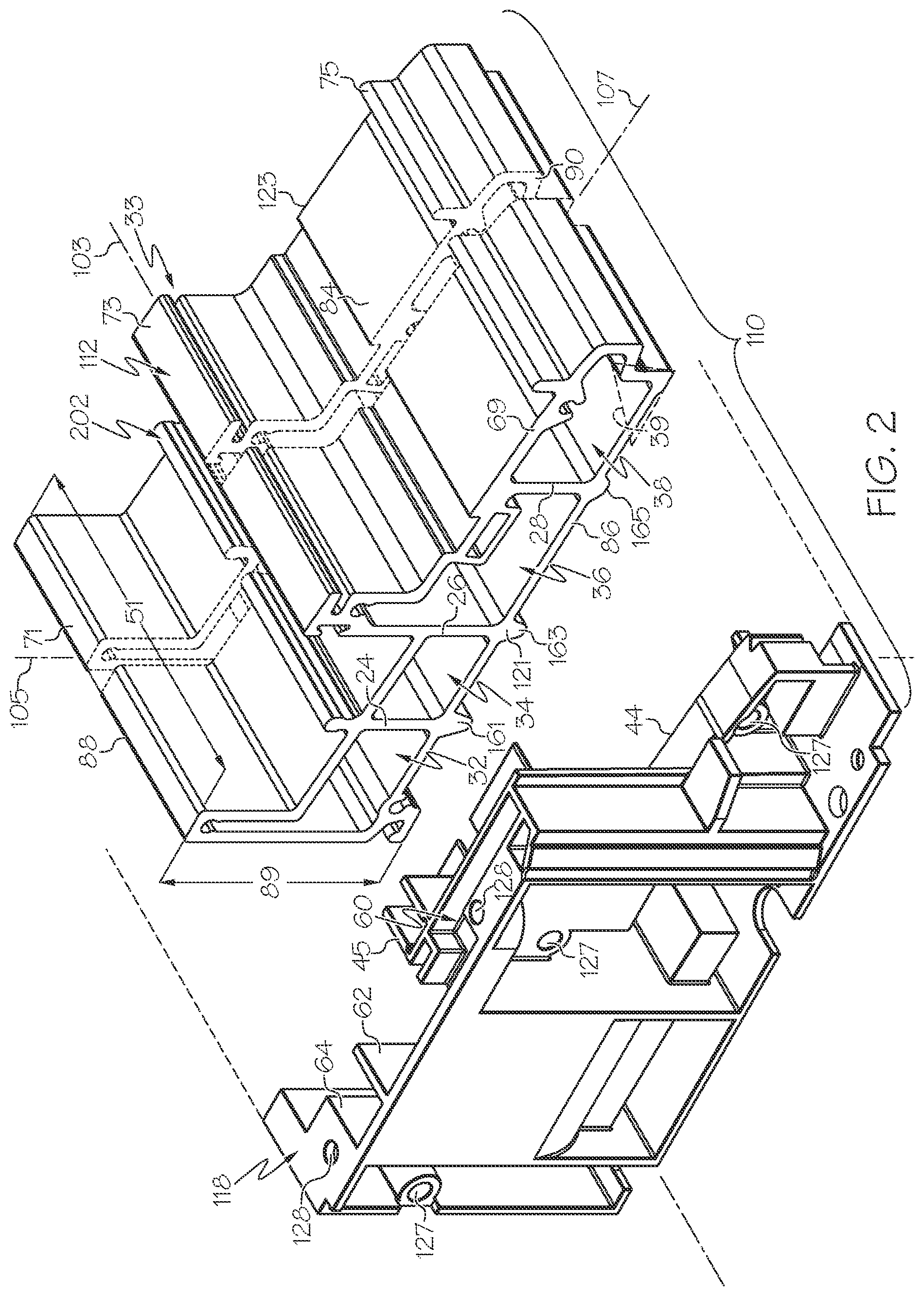 Patent US12448833 Figure 2 – Fenestration unit with sill arrangement fluid management system