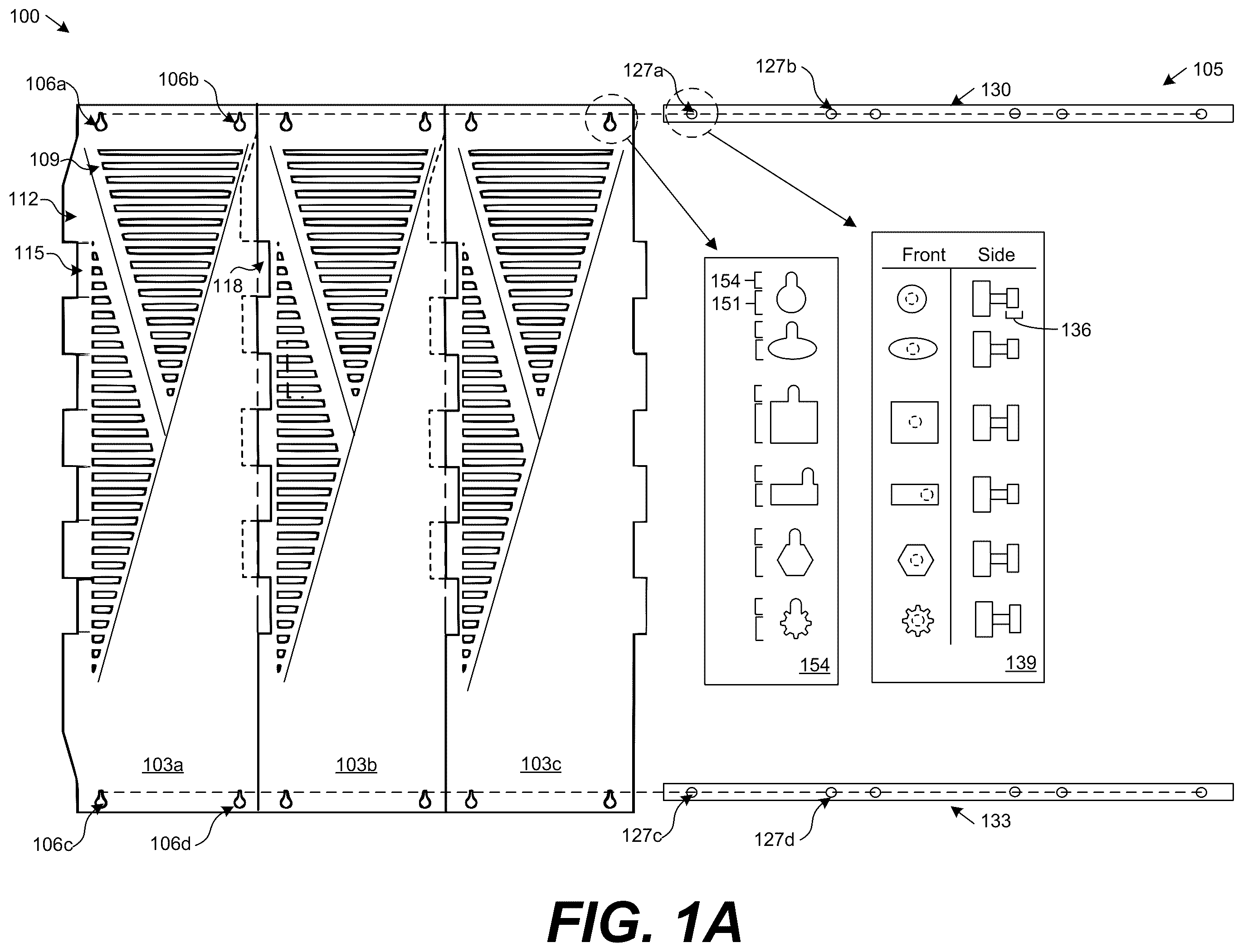 Patent US12448834 Figure 1 – Storm shutter panel systems and method of design