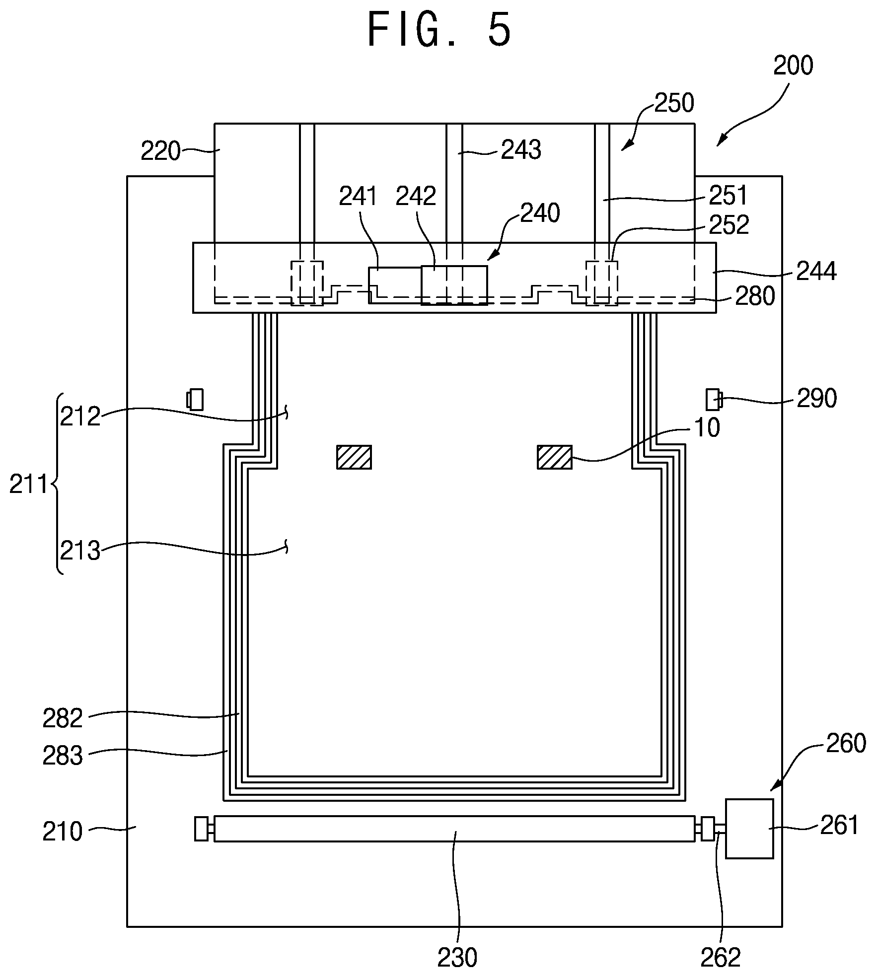 Patent US12448835 Figure 5 – Fireproof shutter and transport apparatus including the same