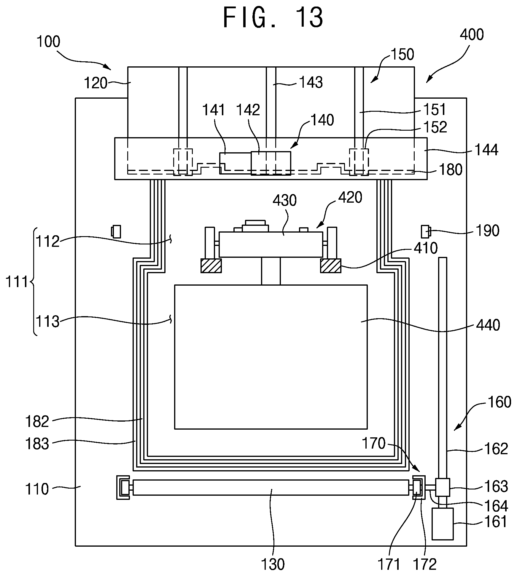 Patent US12448835 Figure 13 – Fireproof shutter and transport apparatus including the same