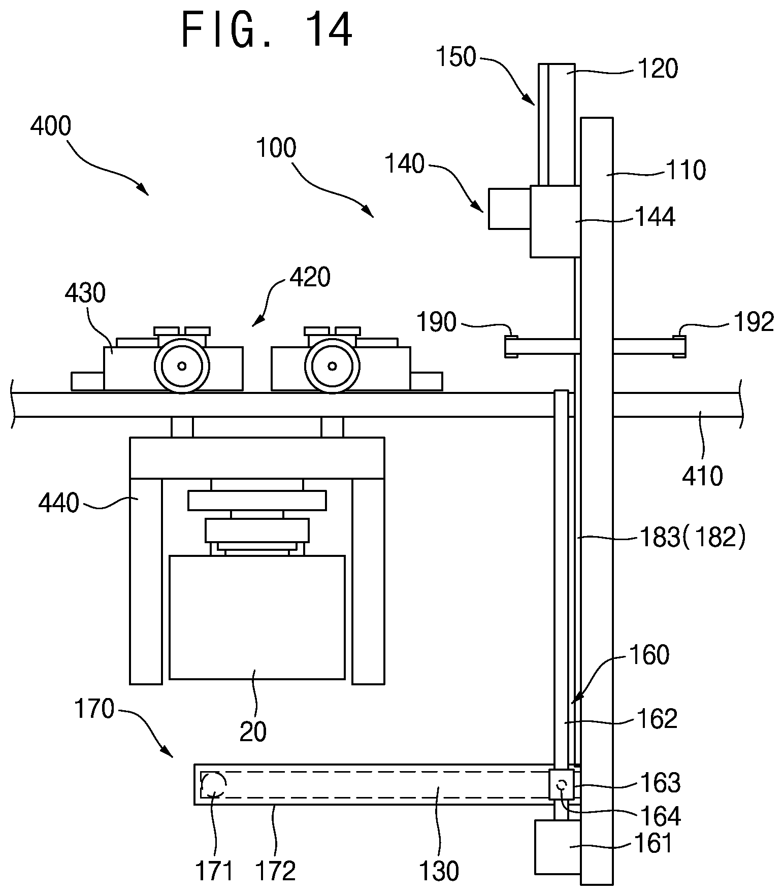 Patent US12448835 Figure 14 – Fireproof shutter and transport apparatus including the same