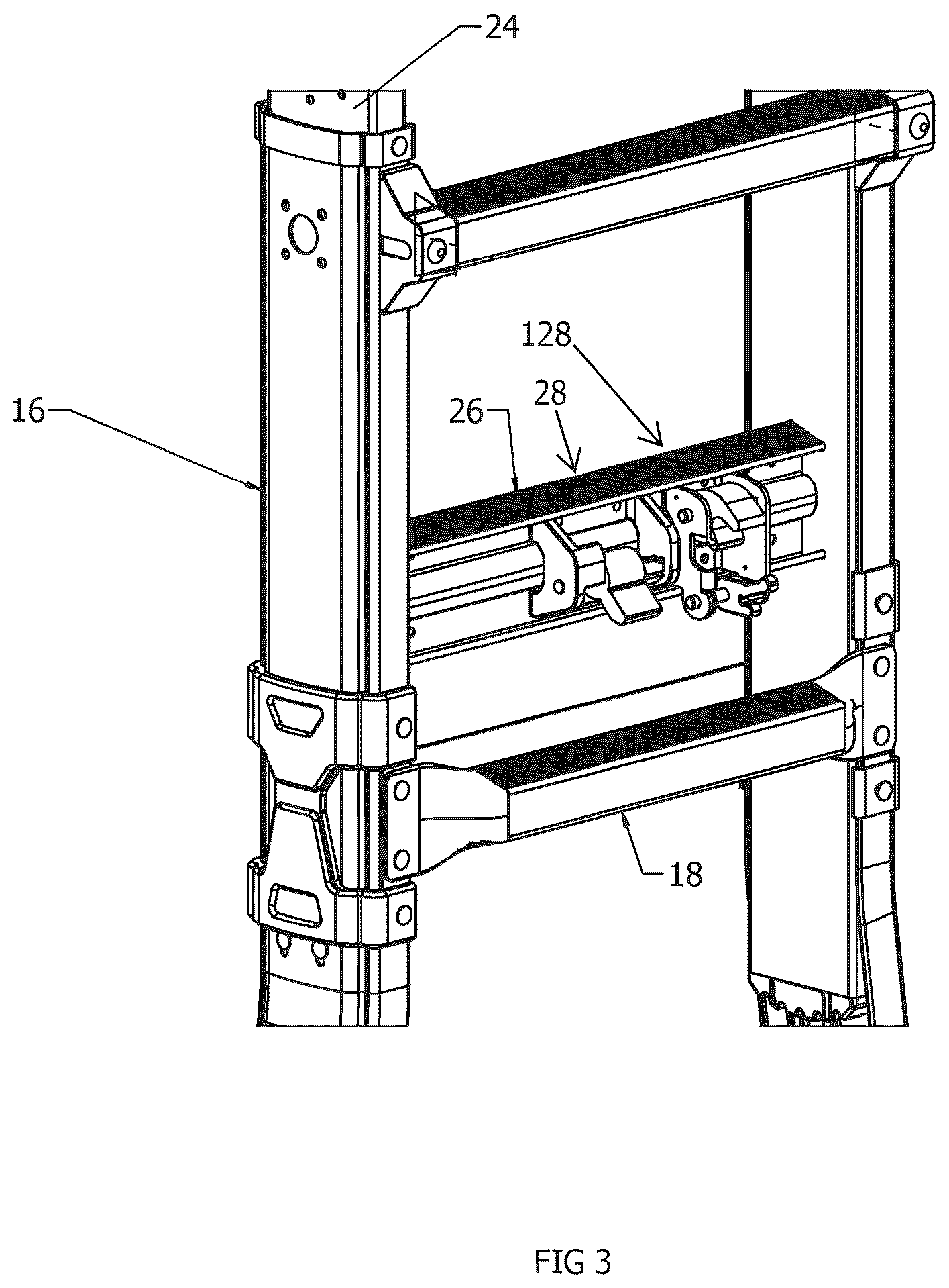 Patent US12448841 Figure 3 – Climbing product having an extendable section lock assembly