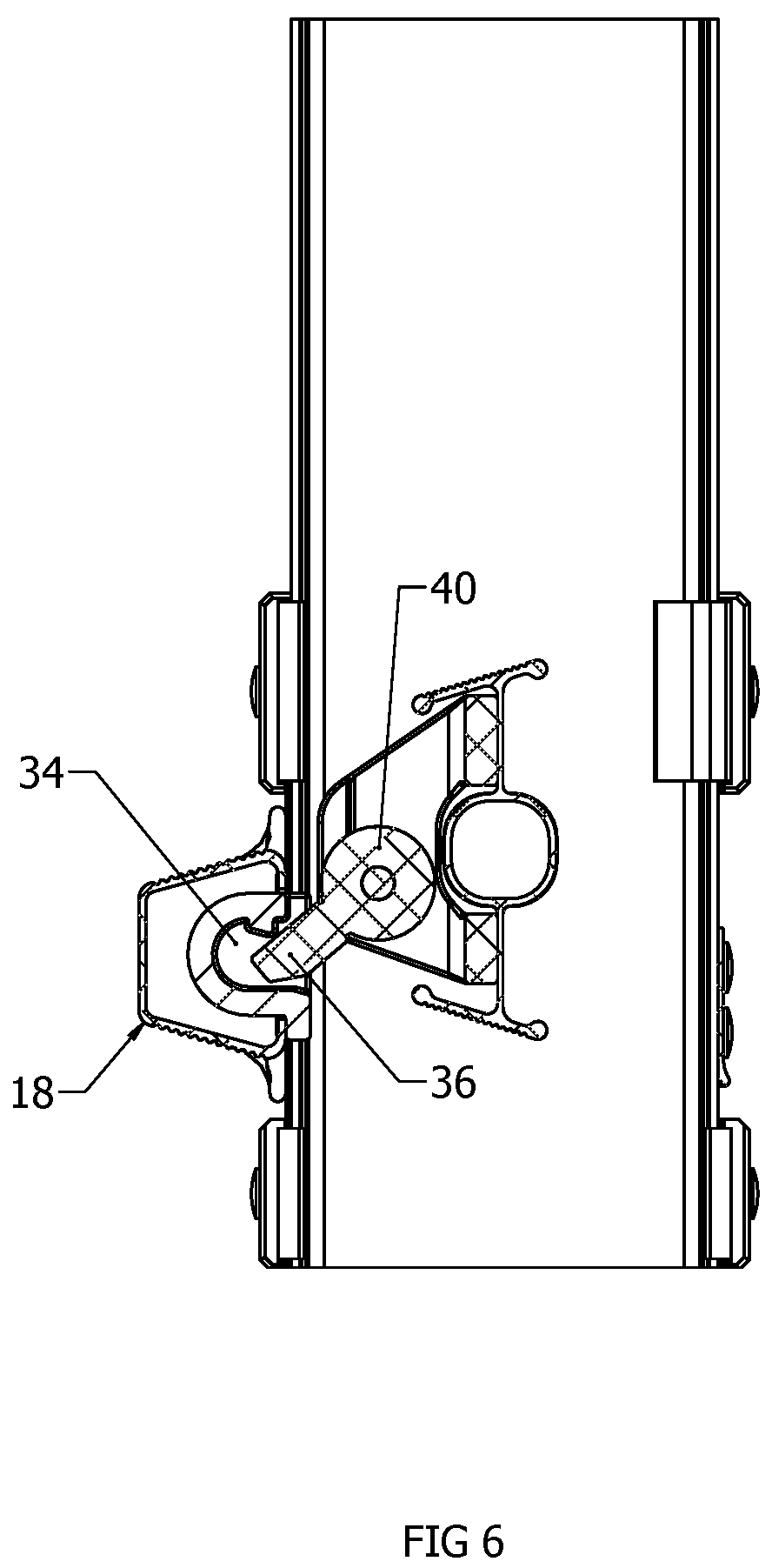 Patent US12448841 Figure 6 – Climbing product having an extendable section lock assembly